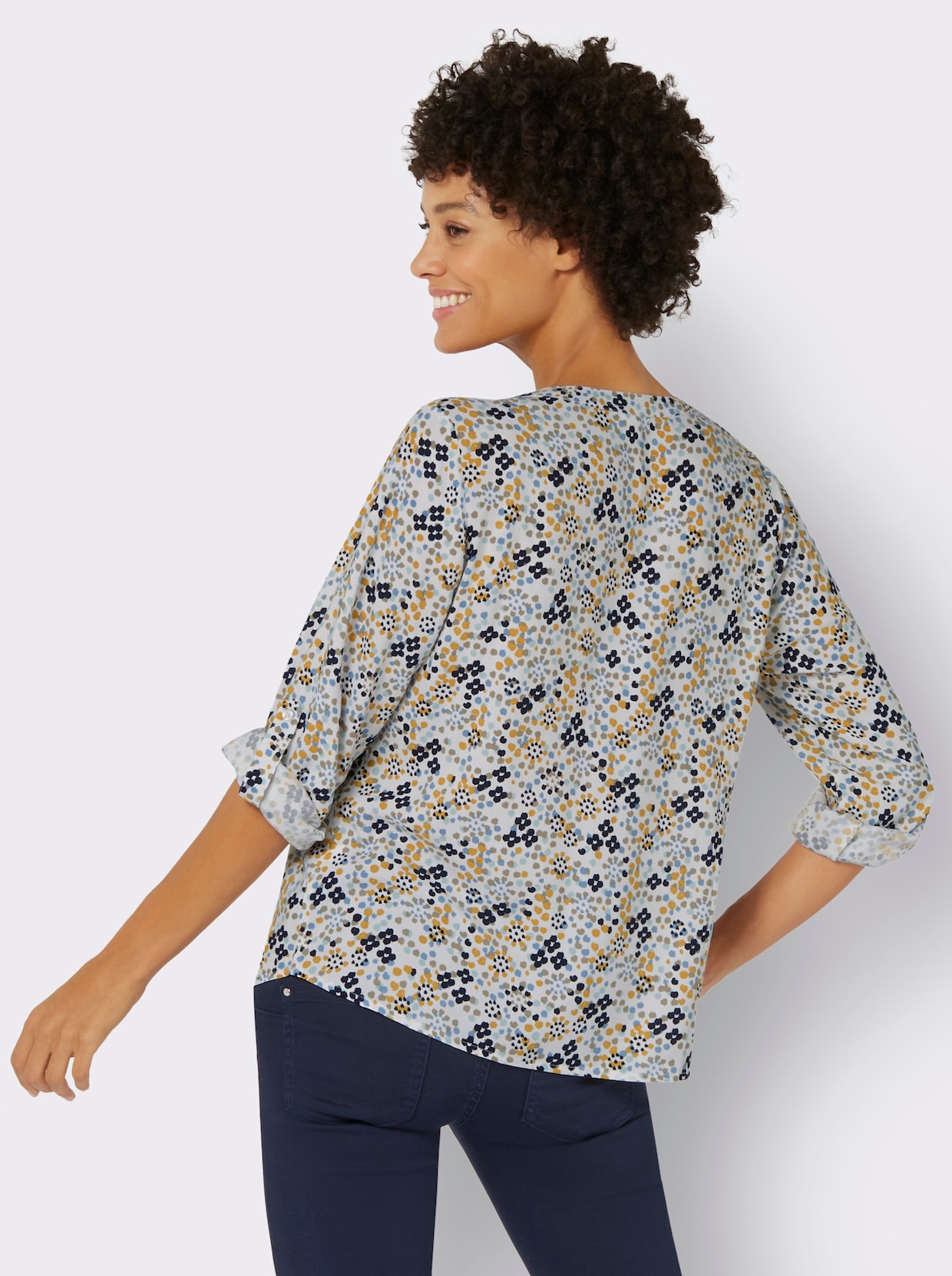 Blouse met print - ecru geprint