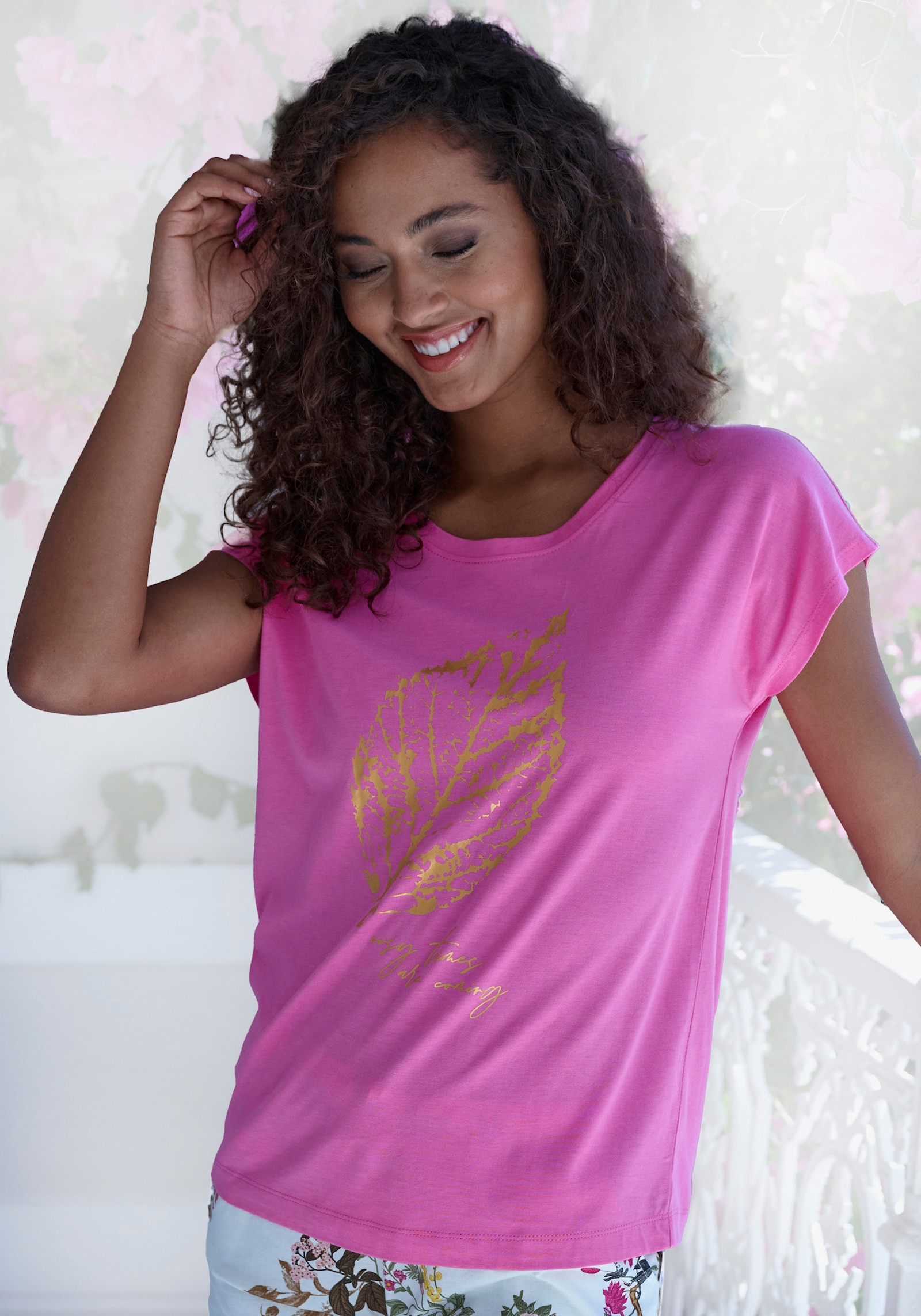 LASCANA Haut de pyjama - fuchsia