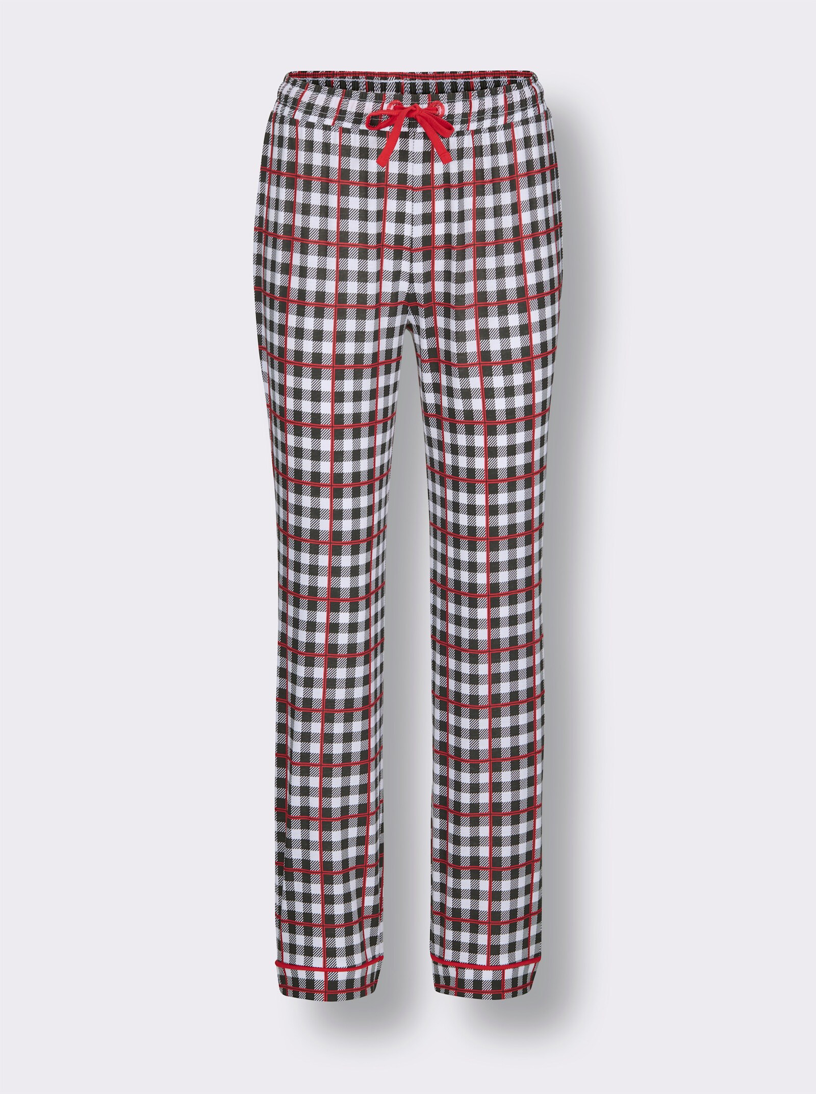 wäschepur Schlafanzug - rot-schwarz-kariert