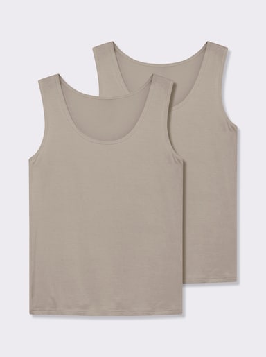 wäschepur Achseltop mit breiten Trägern - sand