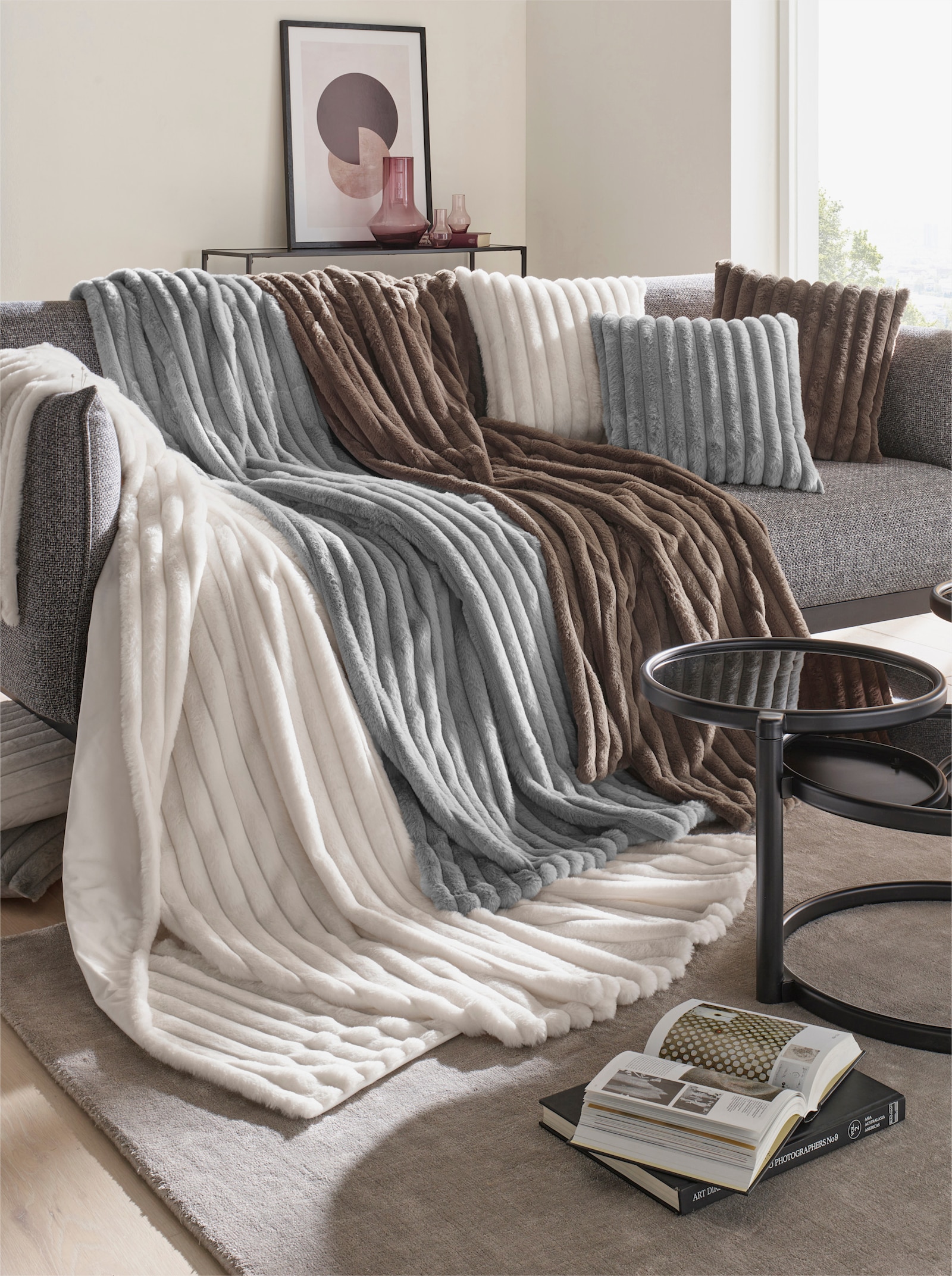 heine home Plaid - grijs