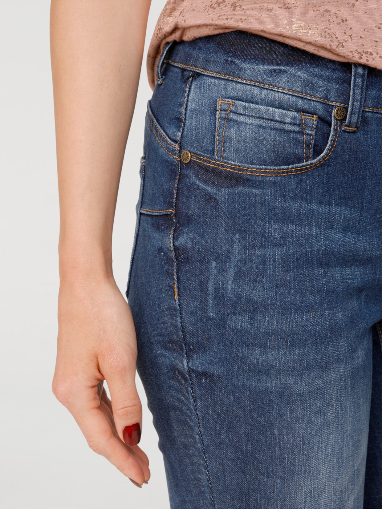 Linea Tesini 'Buik weg'-jeans - blue denim