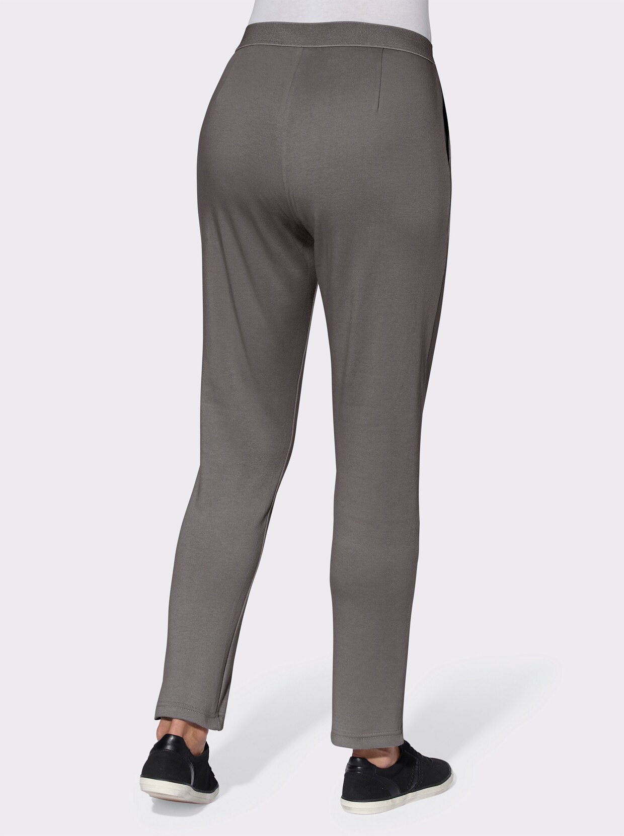 Jersey pantalon - donkertaupe