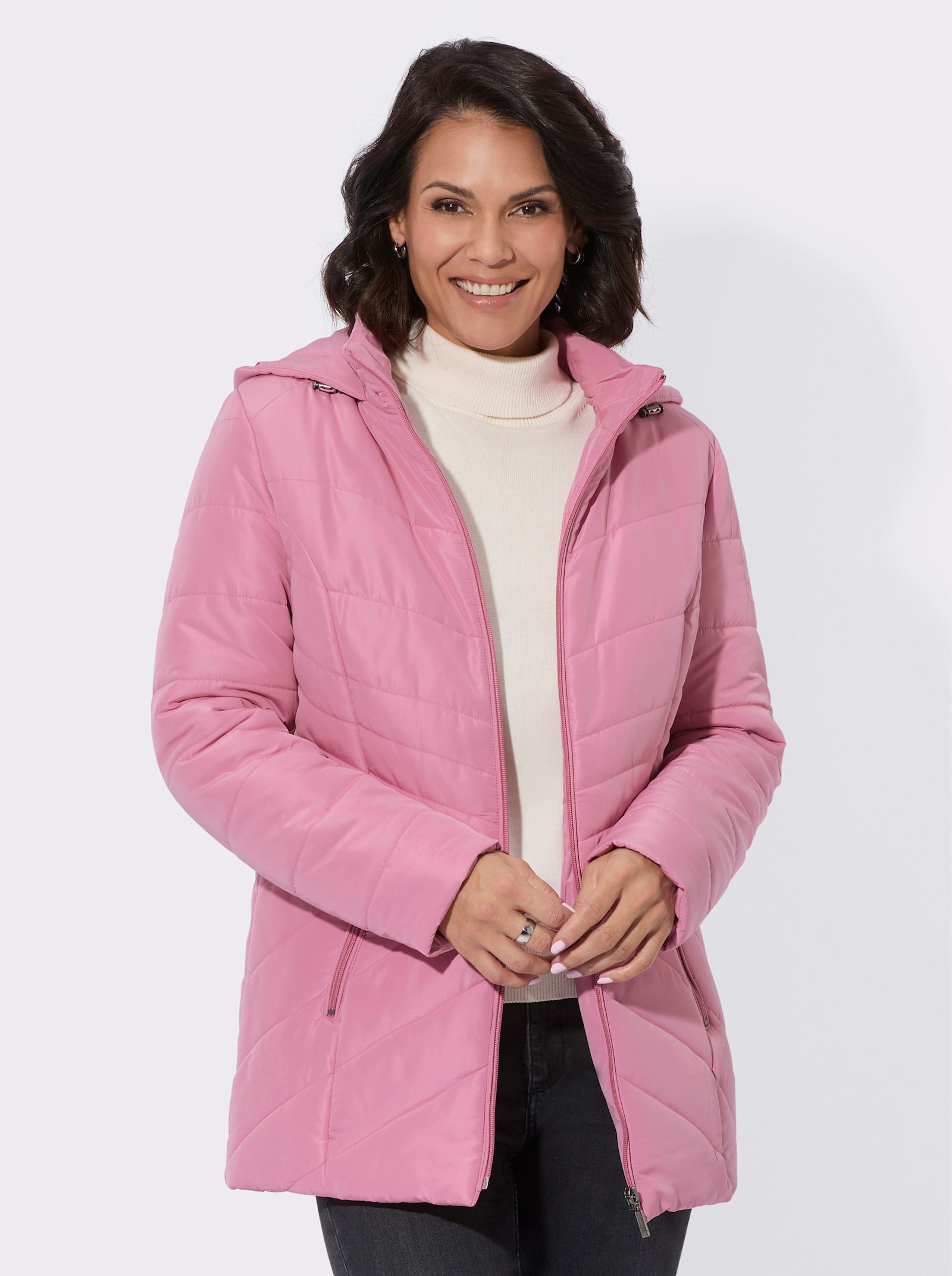 Steppjacke mit Innentasche - altrosa