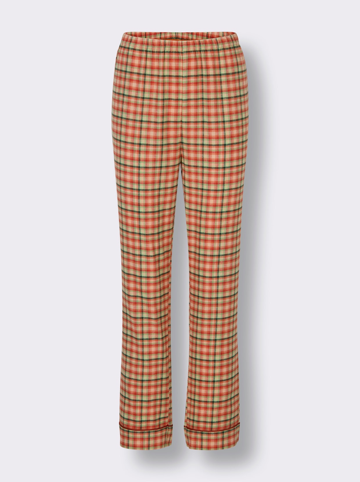 wäschepur Pyjama - papaja/eucalyptus geruit