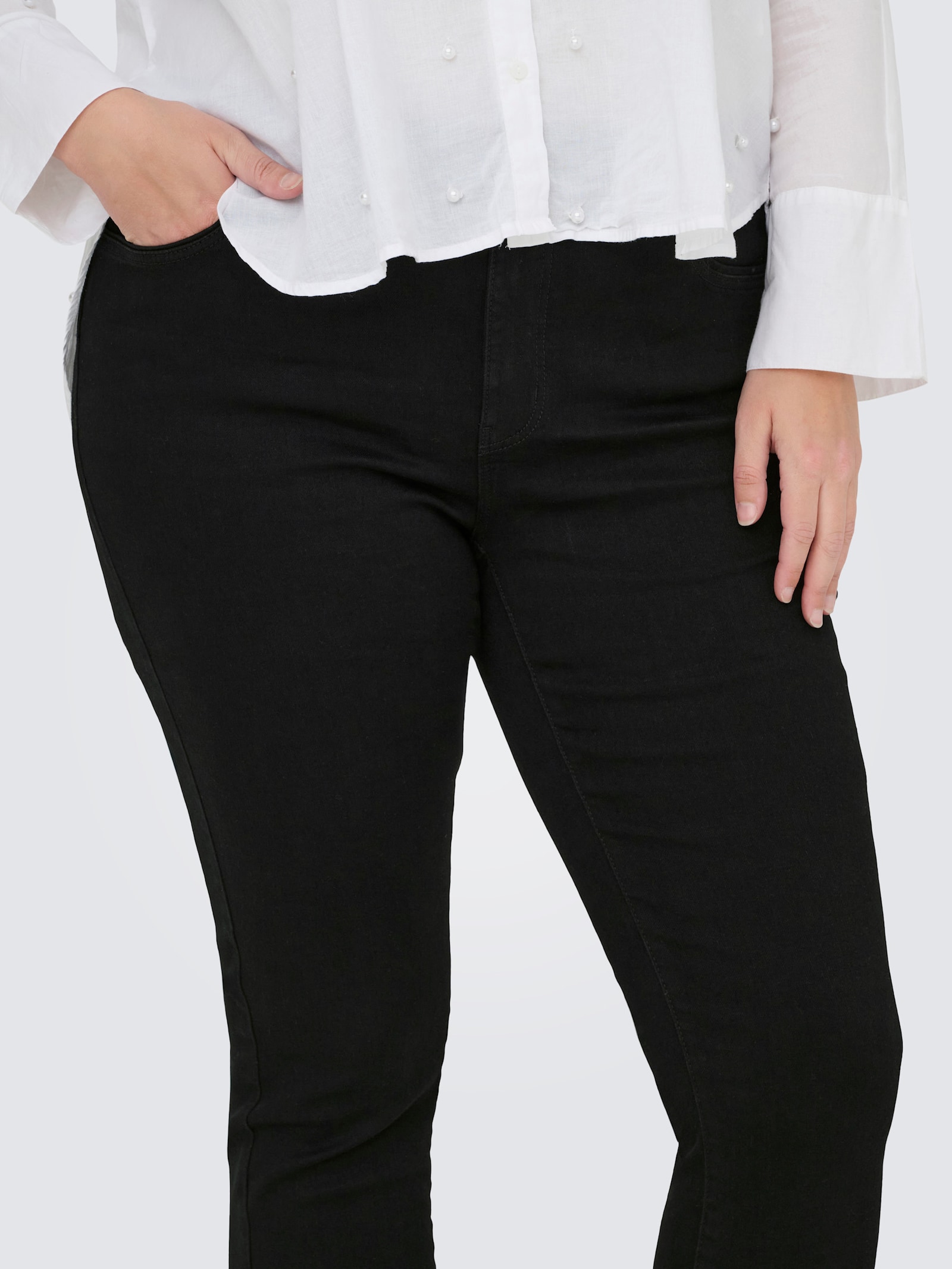 Skinny-fit-Jeans - black denim