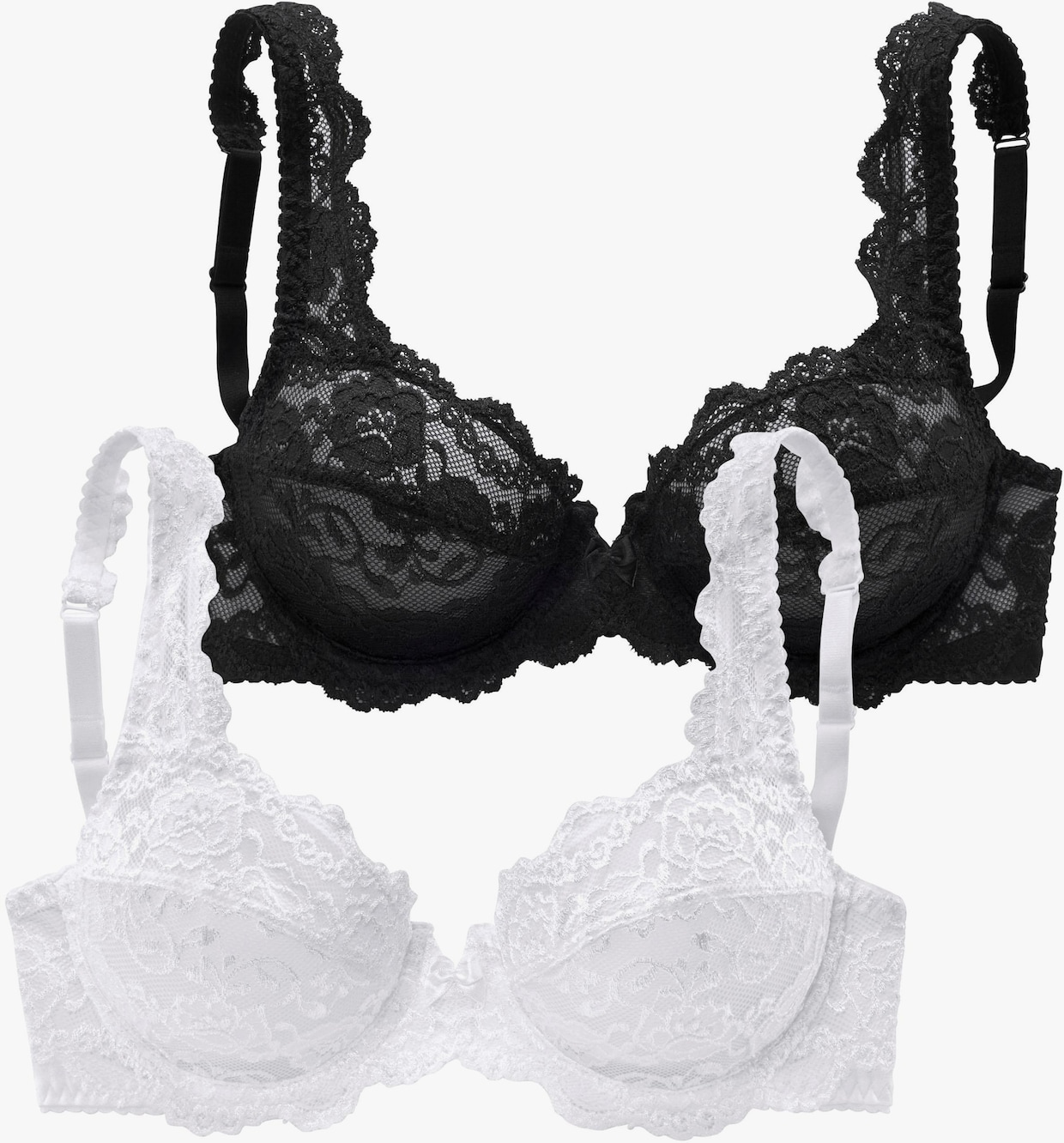 petite fleur Soutien-gorge à armatures - noir + blanc