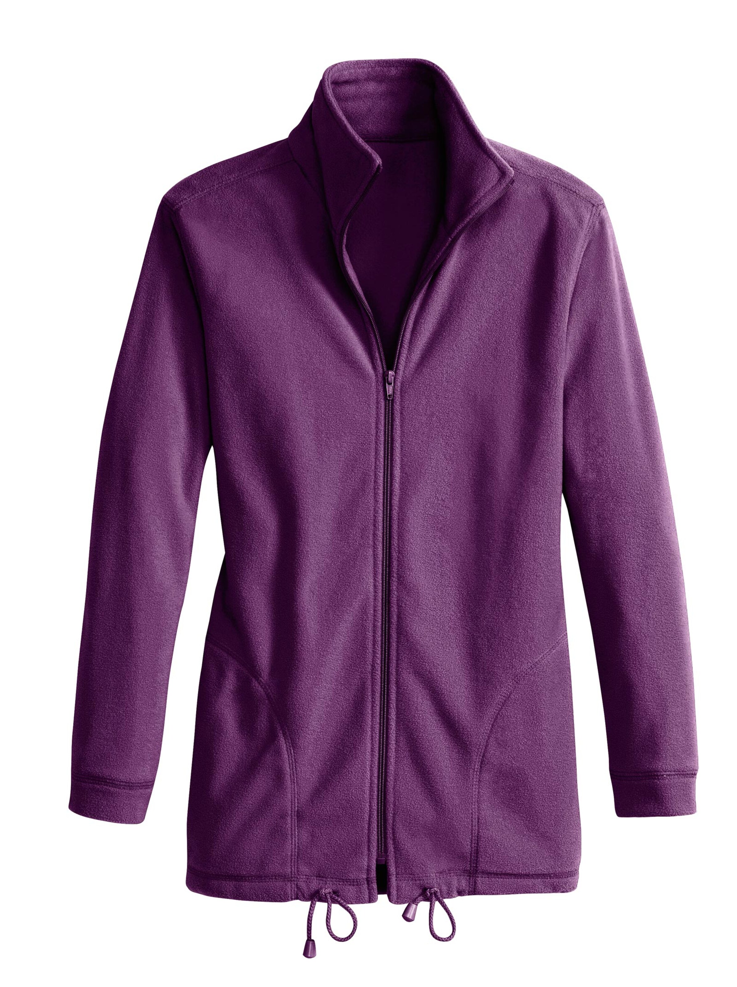 Collection L Fleece-Jacke - pflaume