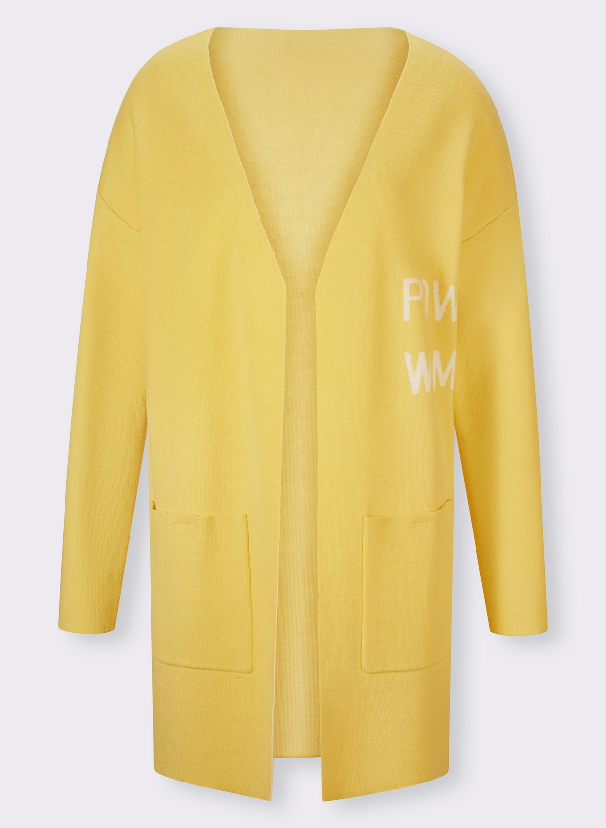 heine Jacquardvest - citroen/ecru gedessineerd