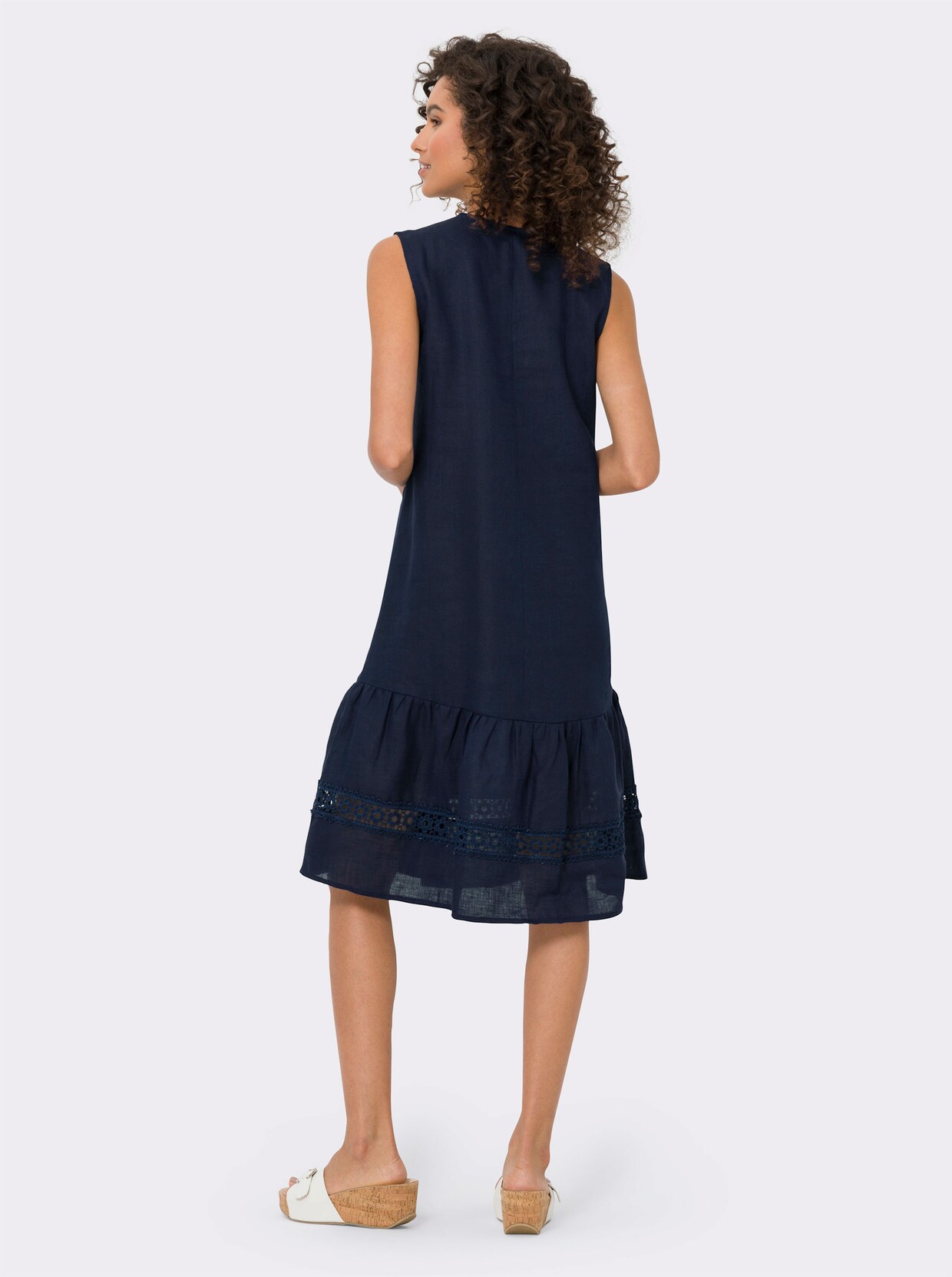 heine Webkleid - marine