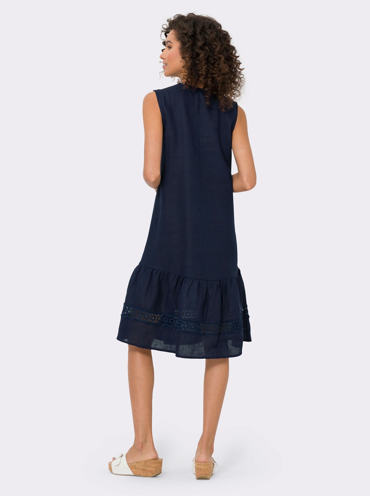 heine Robe en lin - marine