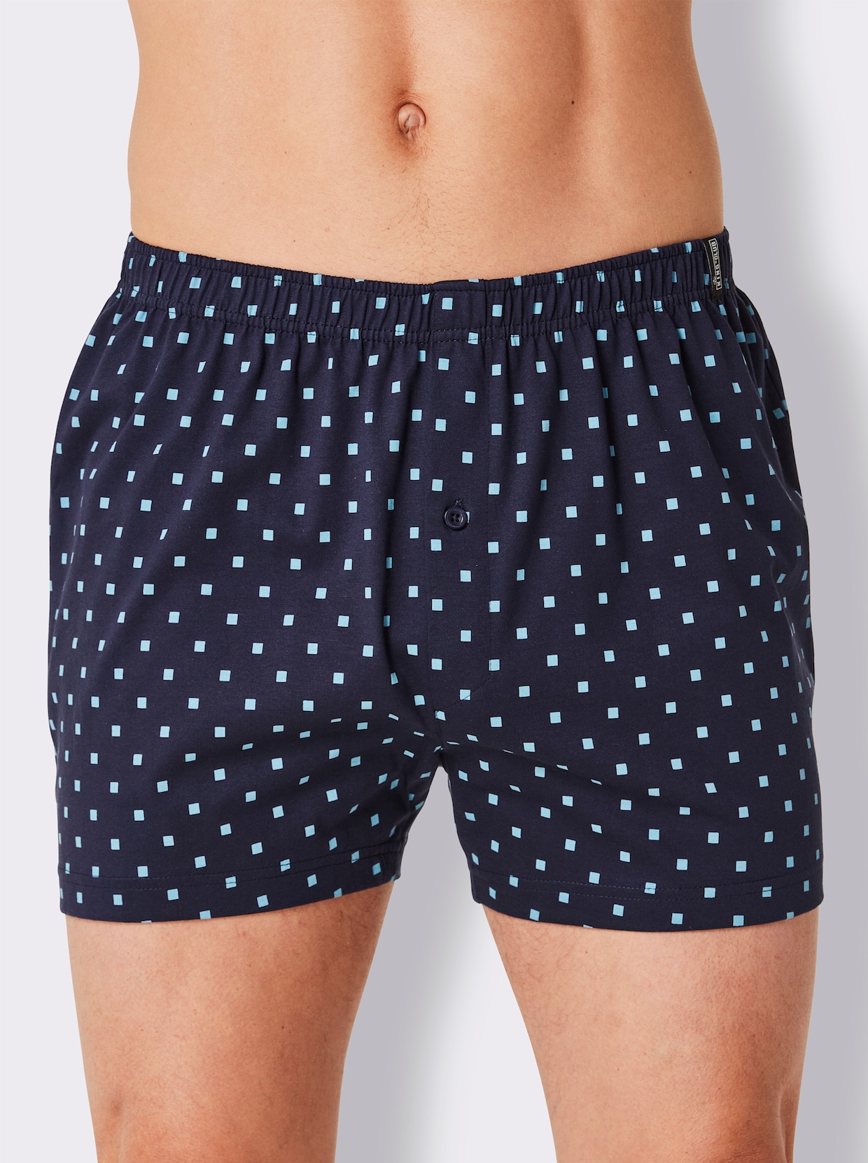 KINGsCLUB Boxershorts - marine gestreept + marine bedrukt + marine geruit