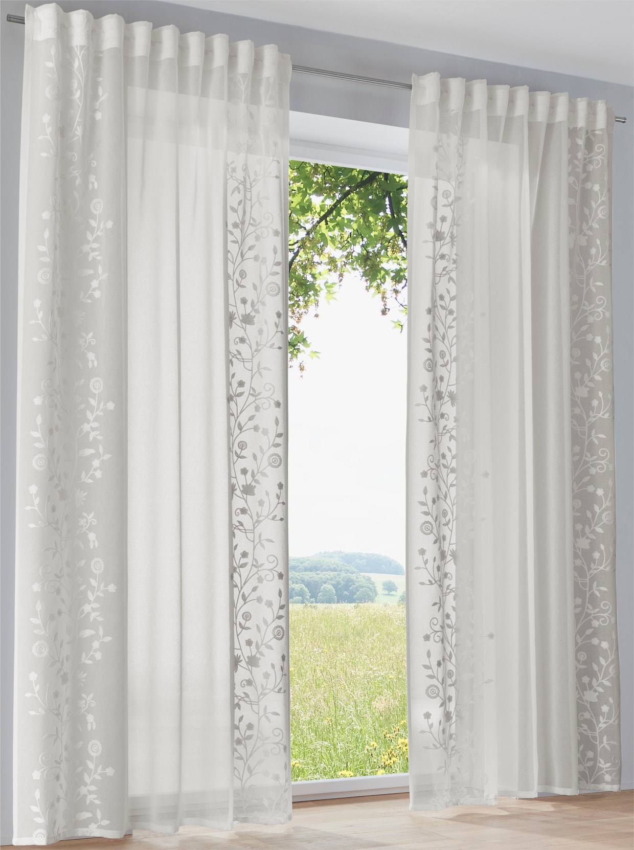 heine home Decoratieve vitrage - wit