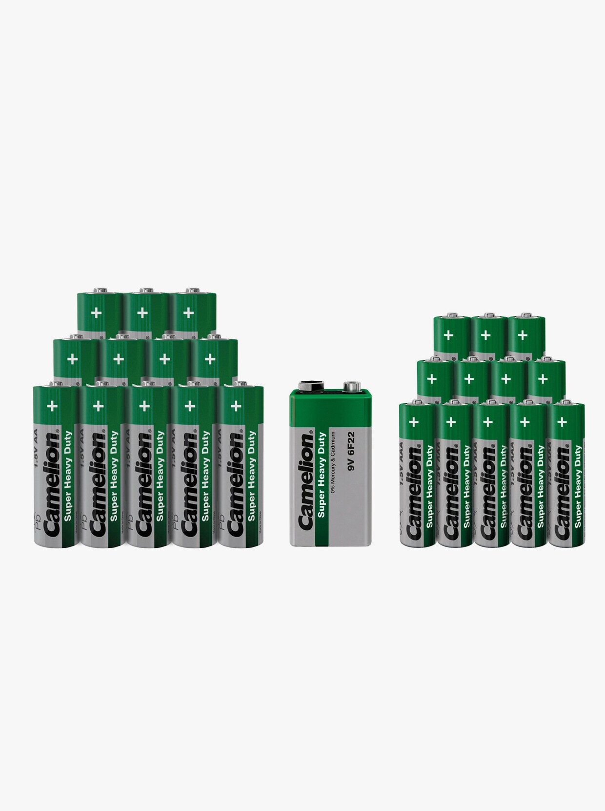 Batterien - grau + grün