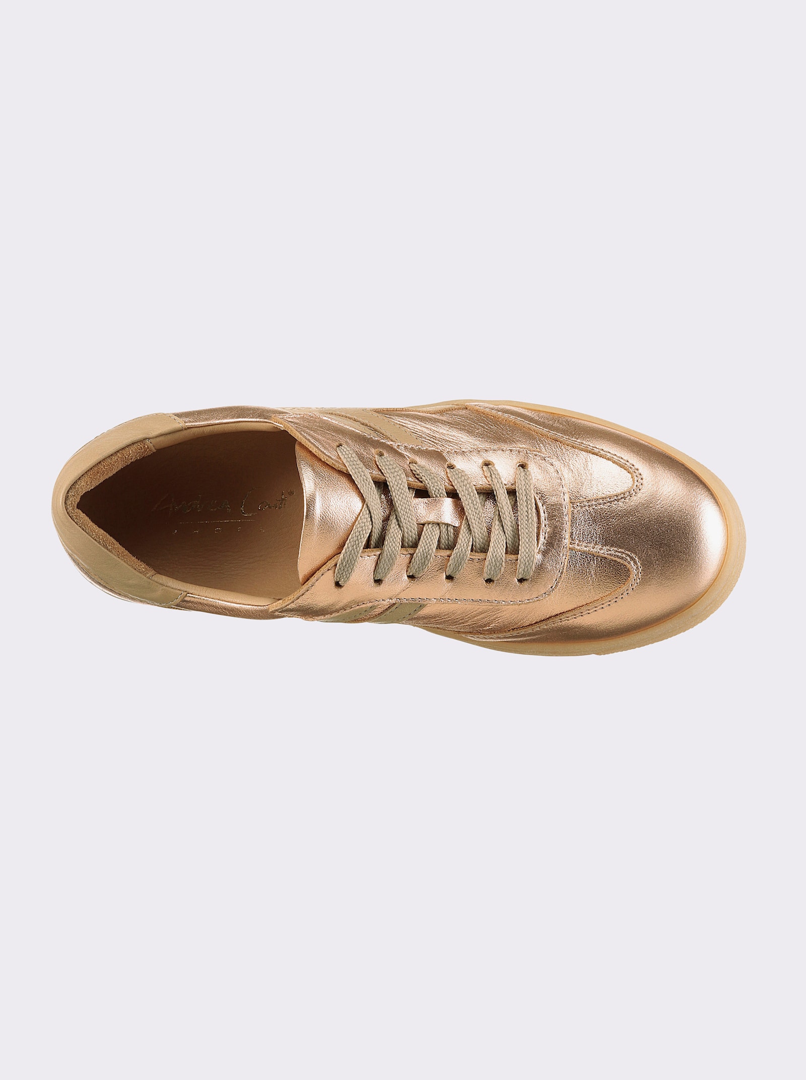 Andrea Conti Sneaker - apricot metallic/camel