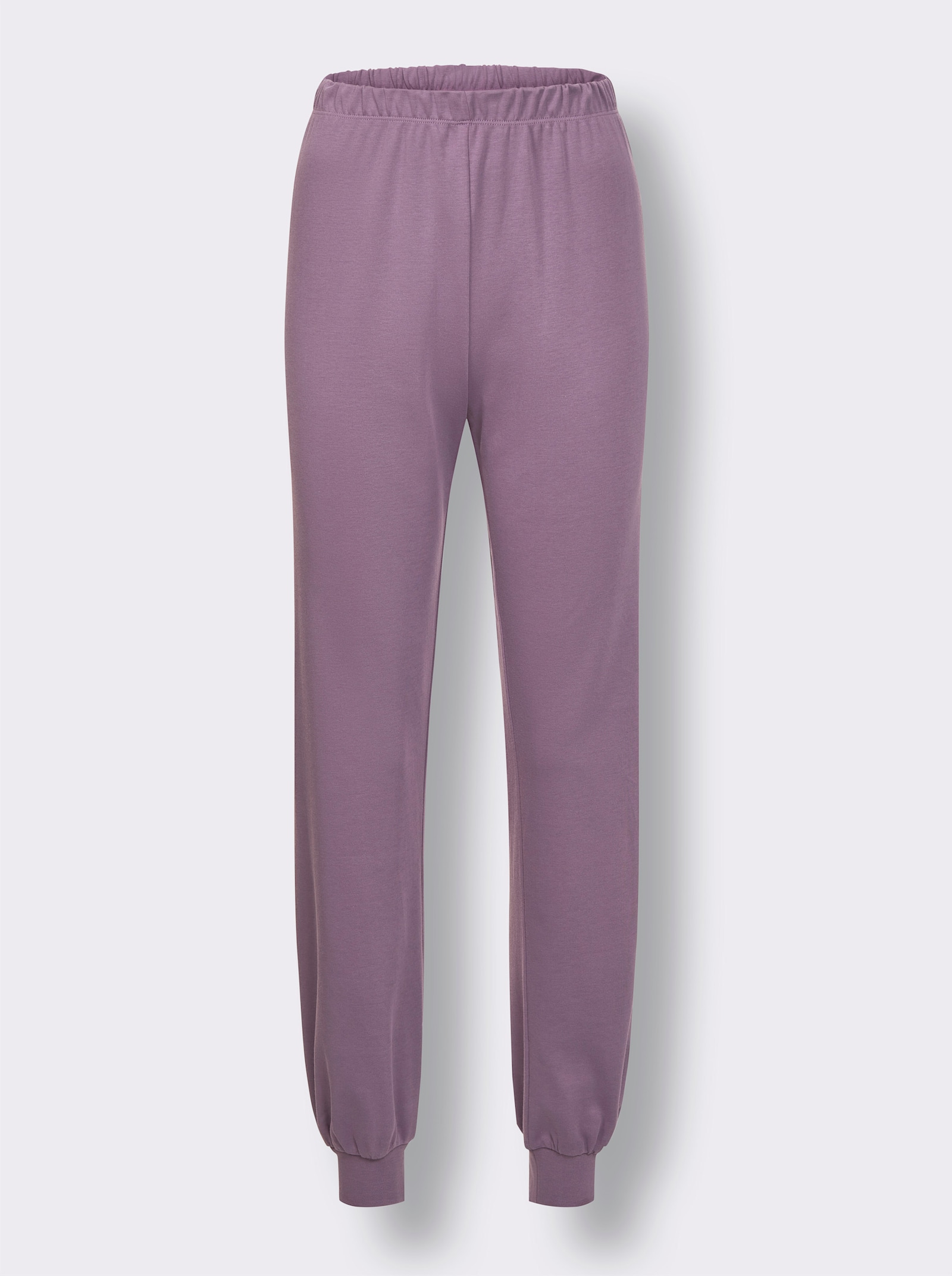 Ringella Schlafanzug mit elastischen Bündchen - lila-geringelt