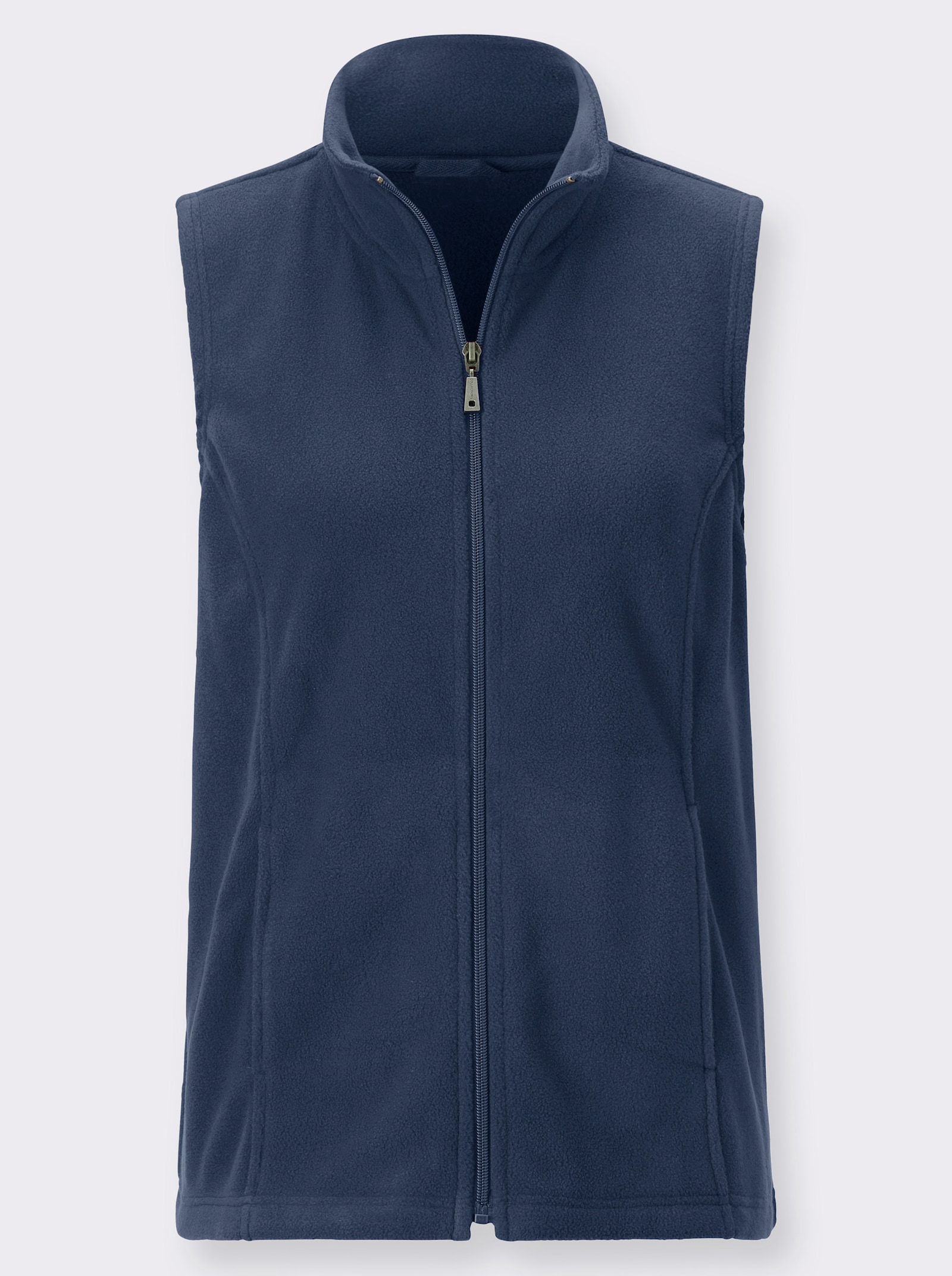 Fleecegilet met korte ritssluiting - donkerblauw