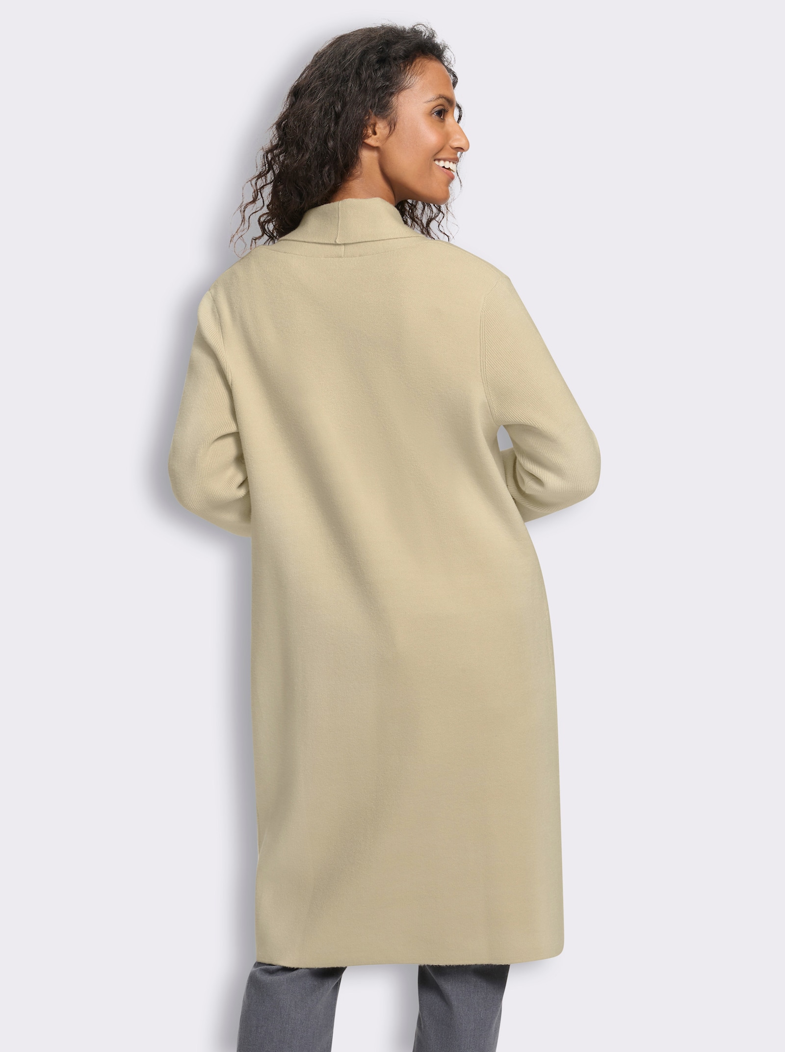 heine Strickjacke im Jacquard-Strick - sand
