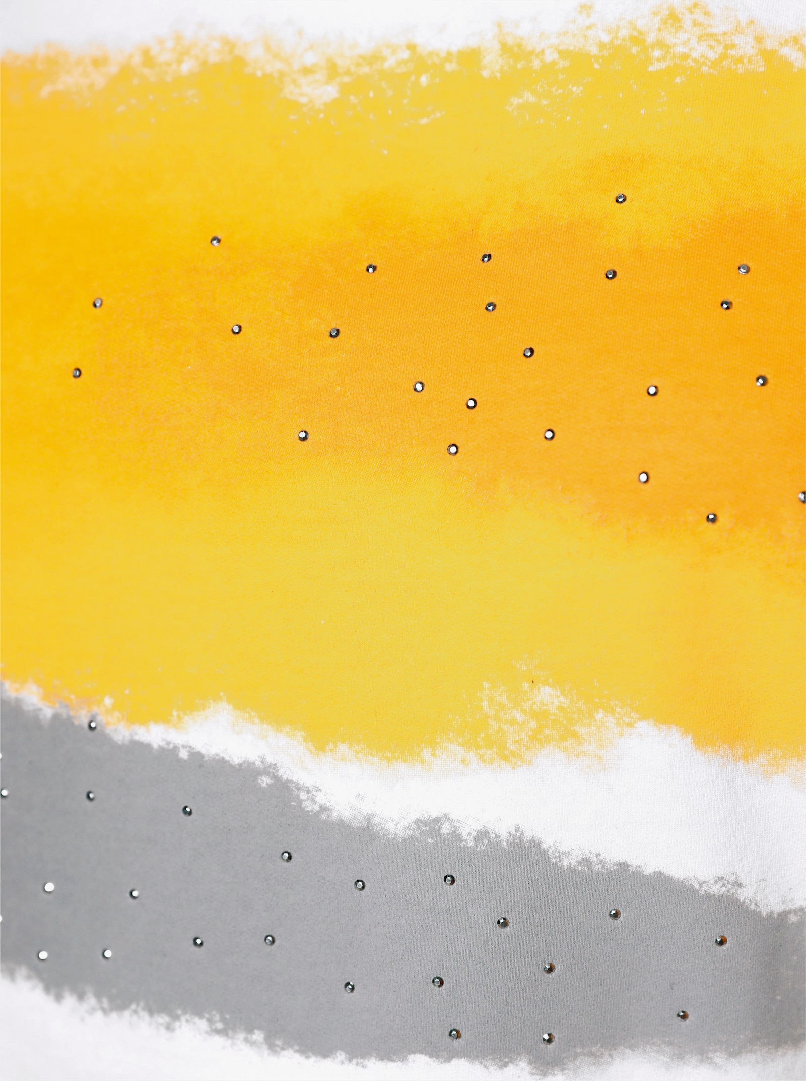 3/4-Arm-Shirt mit Glanz-Akzenten - weiß-steingrau-bedruckt