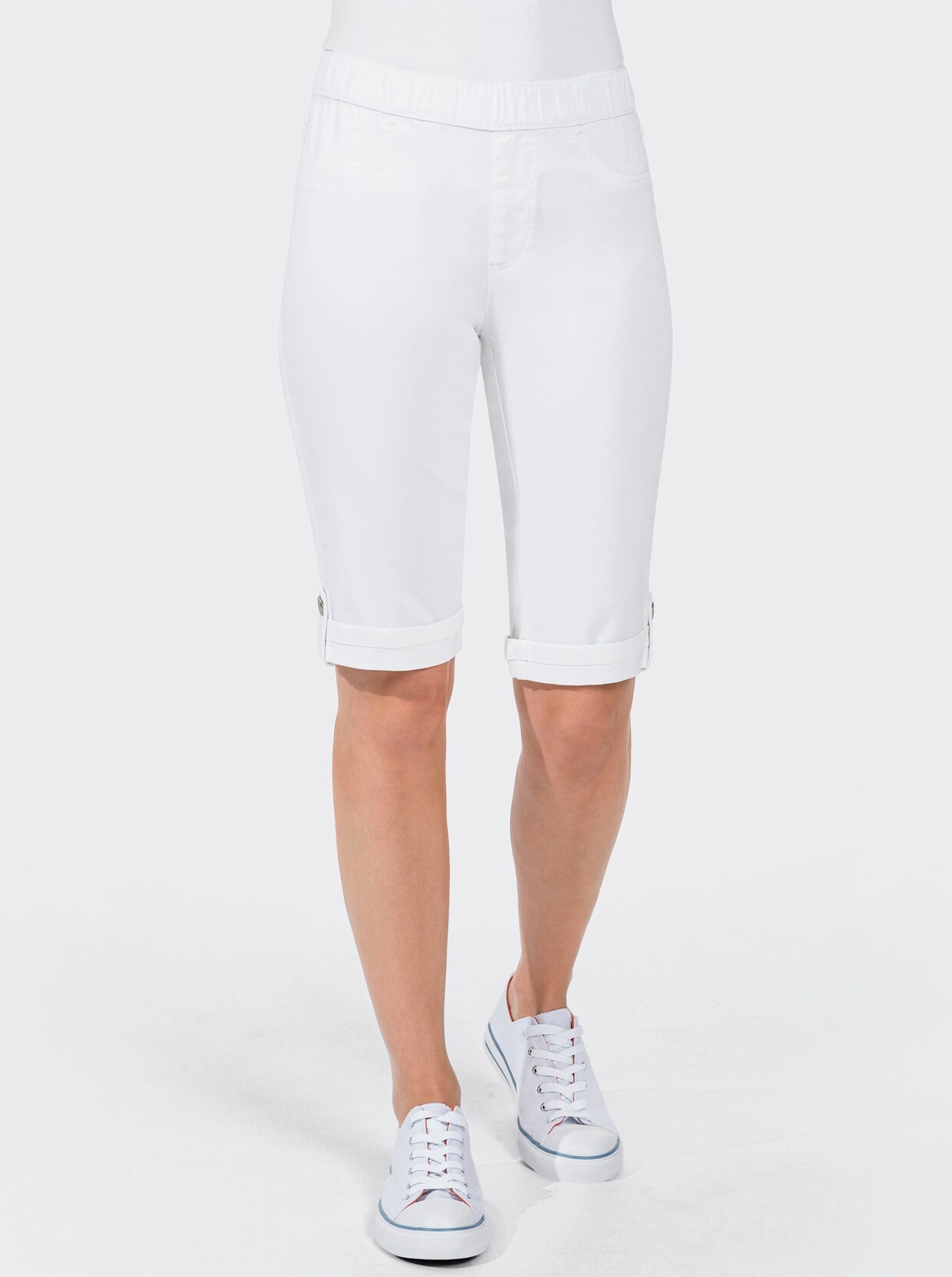 Jeansbermudas - weiß