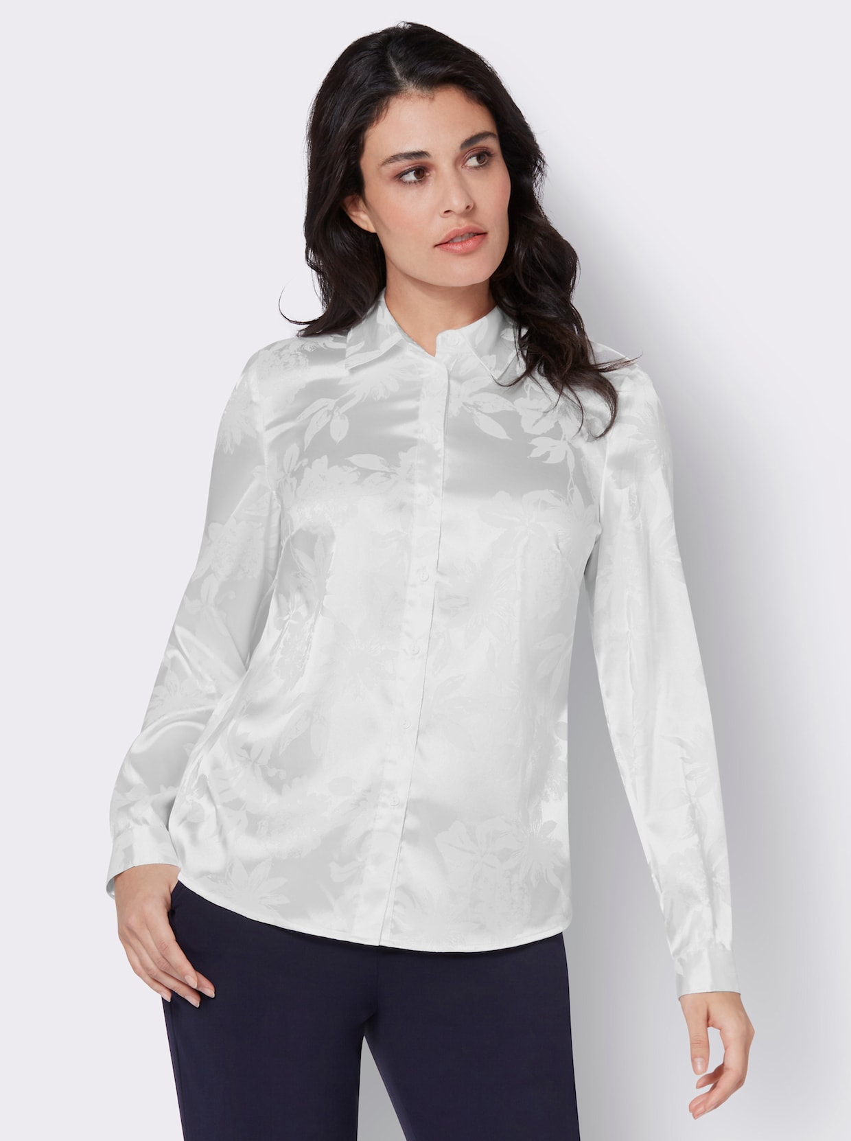 Jacquard blouse - ecru