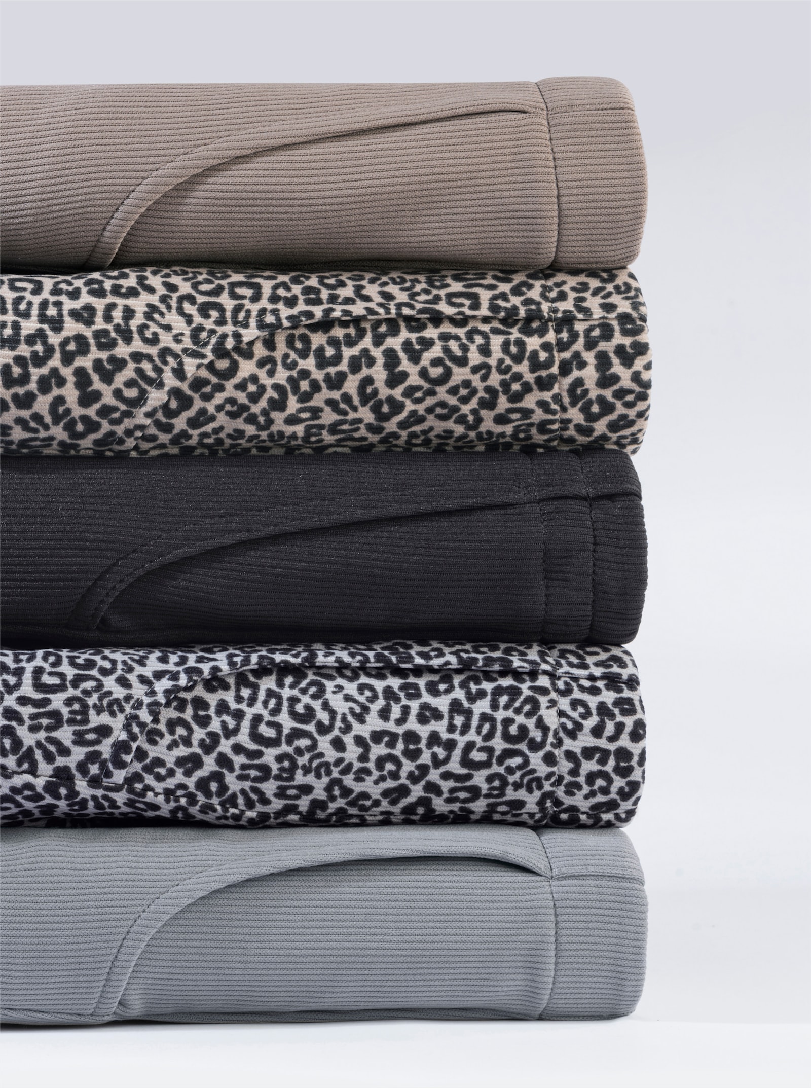 Jerseyhose in Ripp-Qualität - taupe