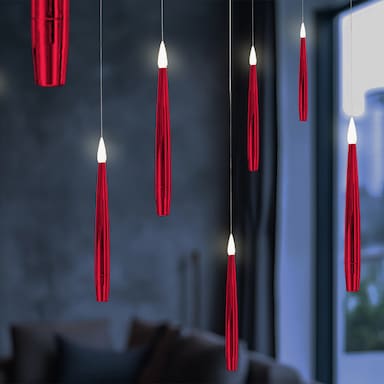 my home LED Dekolicht - chrom rot