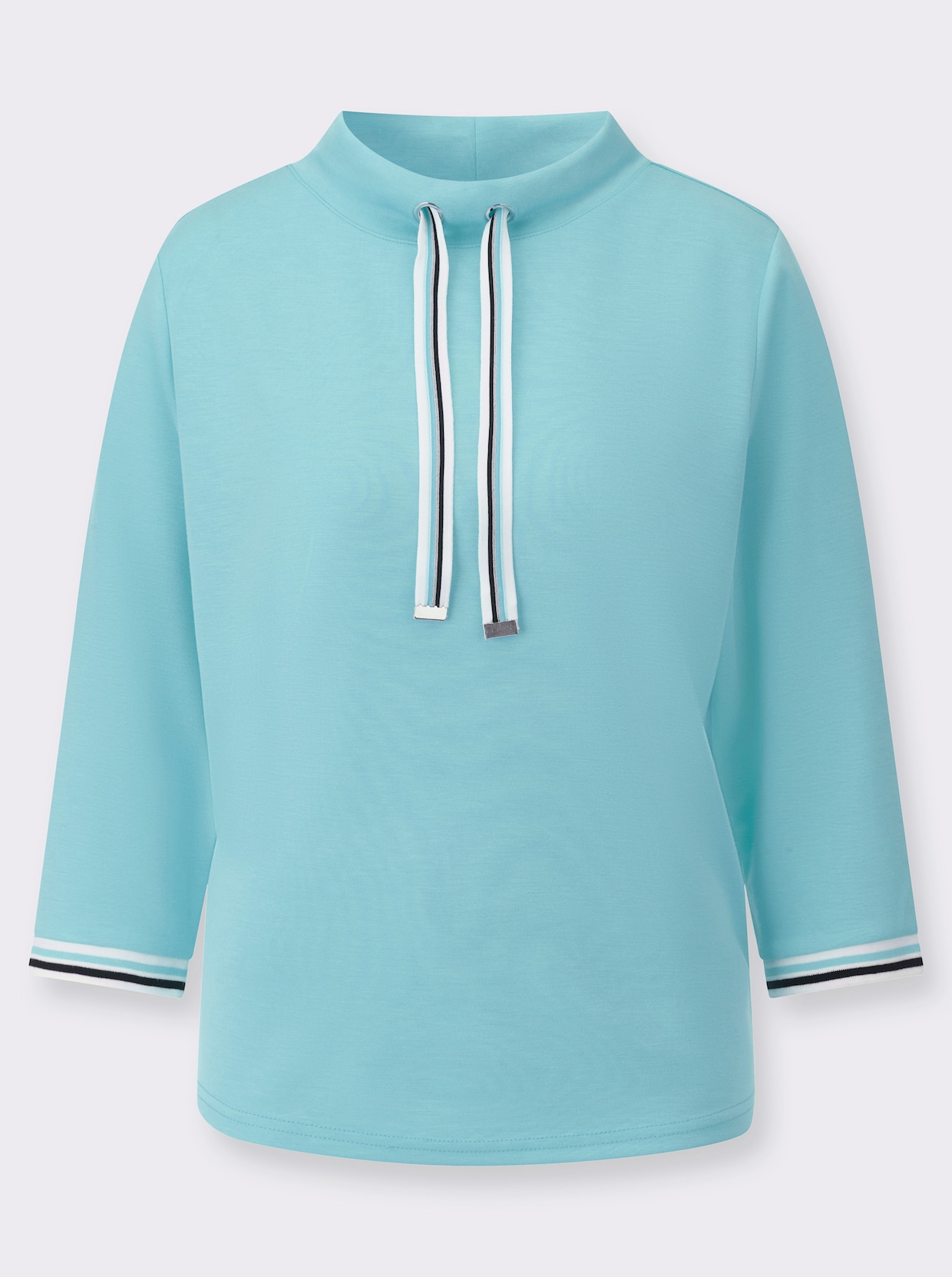 Stehkragenshirt - aquamarin