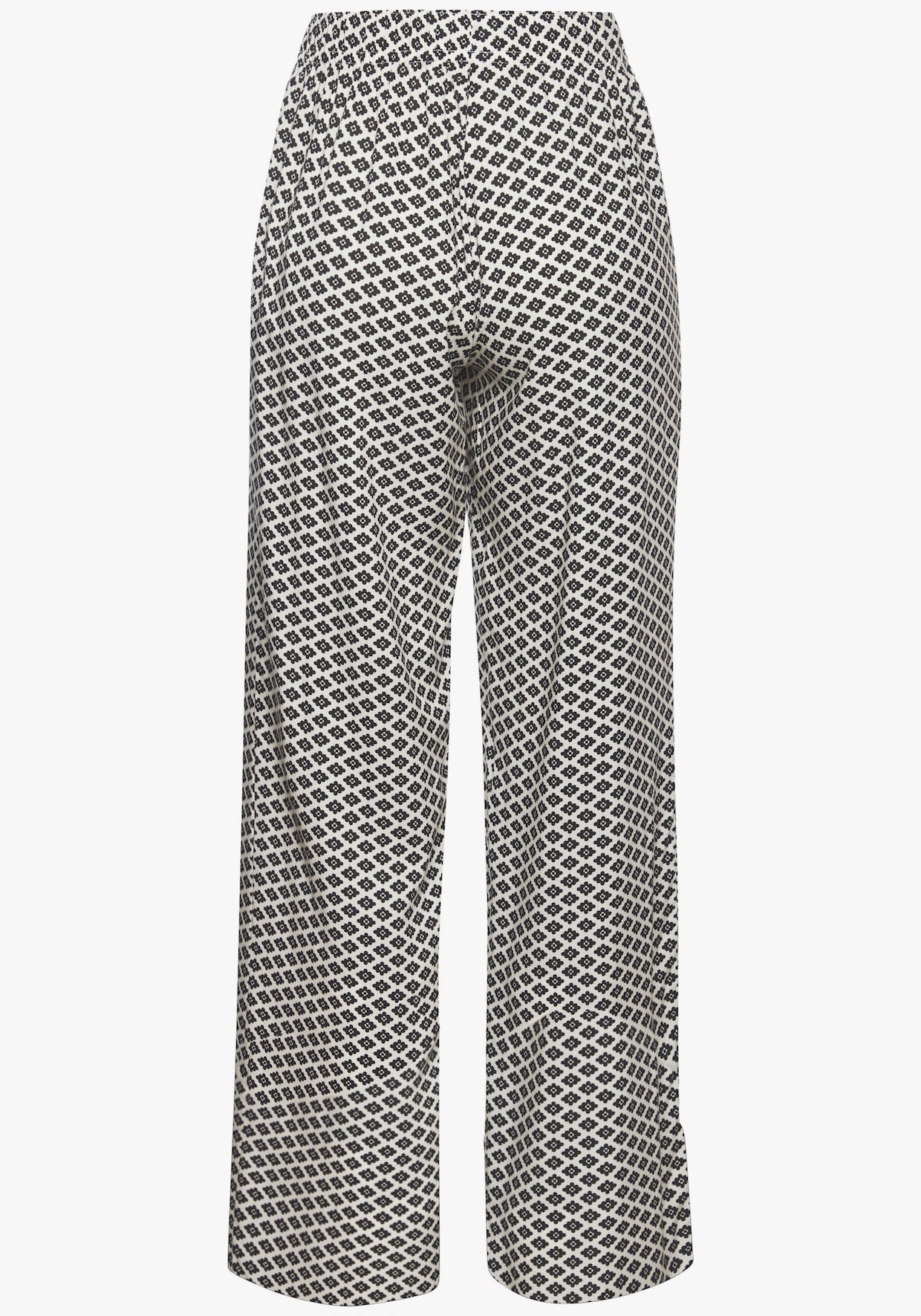 LASCANA Pyjamabroek - zwart/wit gedessineerd