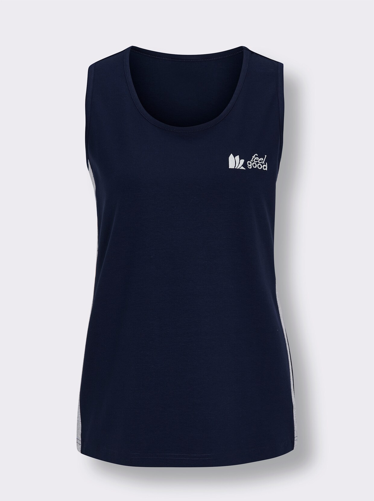 feel good Shirt - marine-steingrau