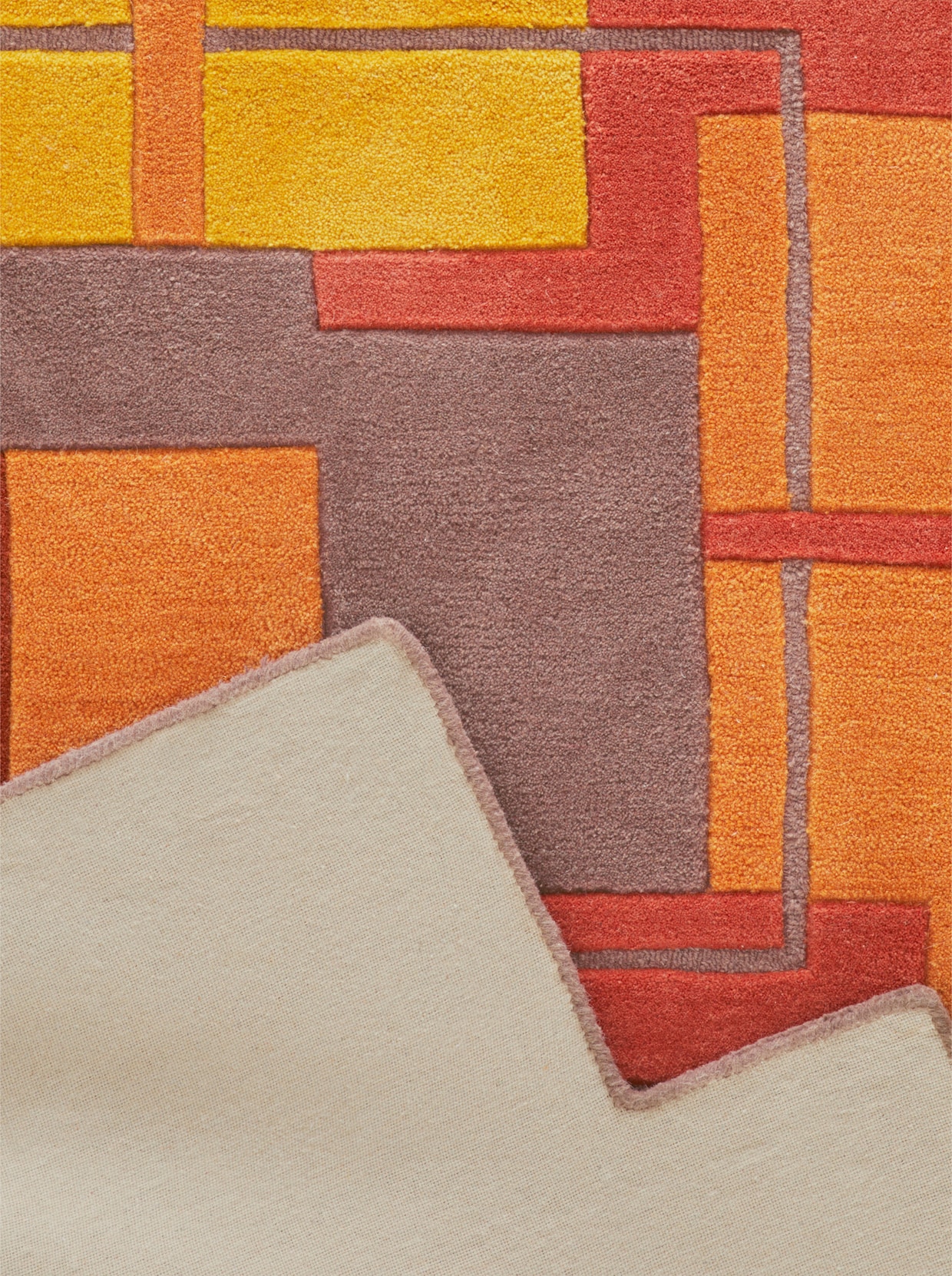 heine home Hoogpolig tapijt - oranje/bruin