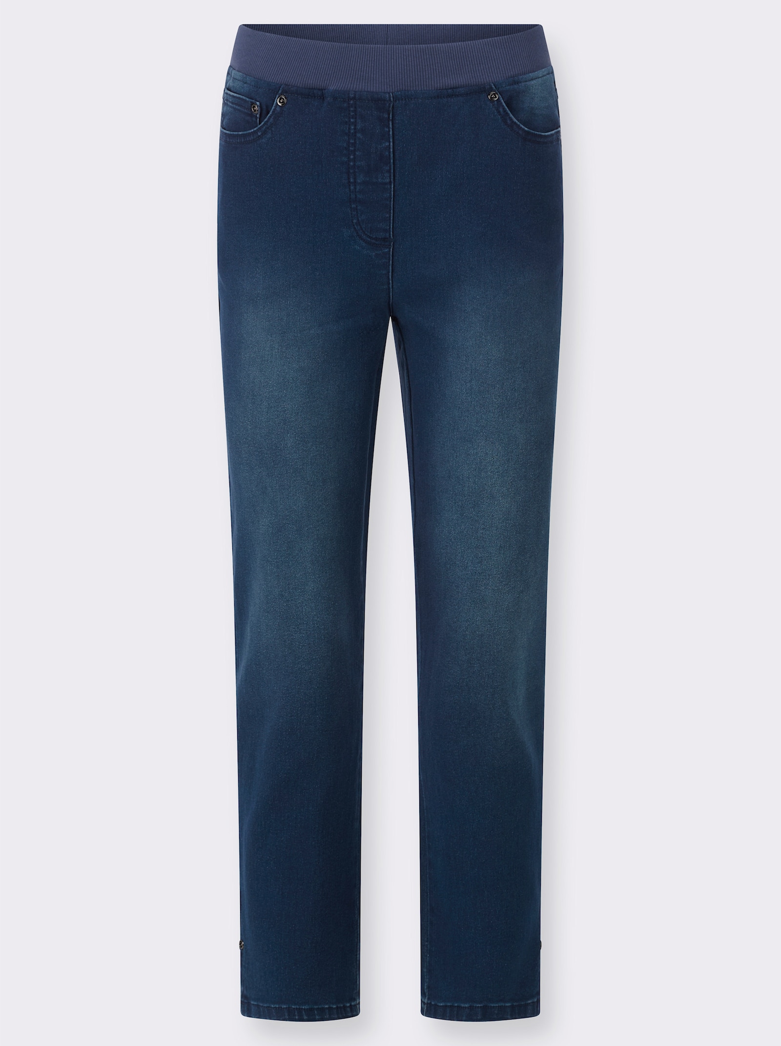 7/8 džíny - sepraná modrá stone