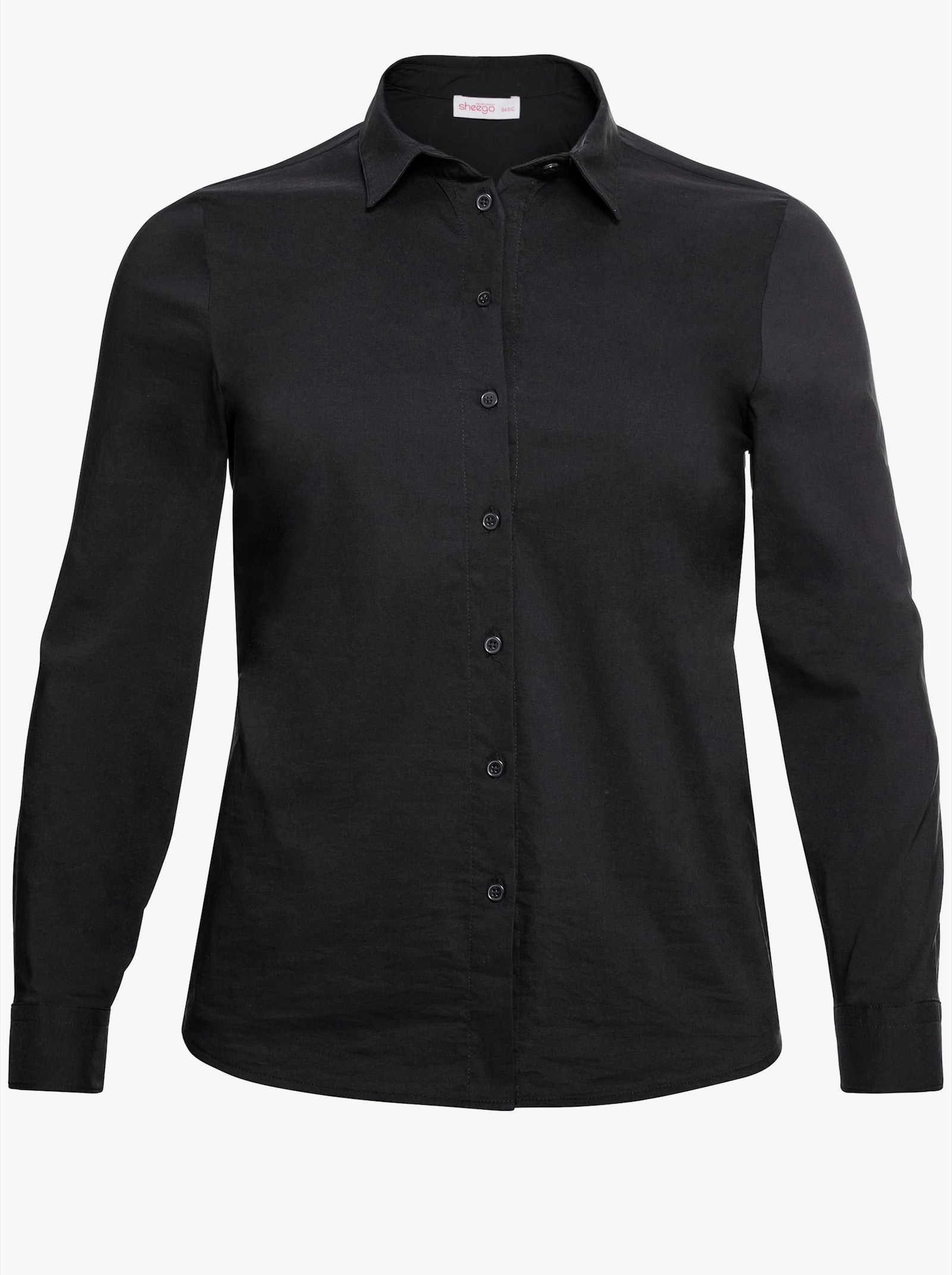 sheego Stretchbluse leicht tailliert - schwarz