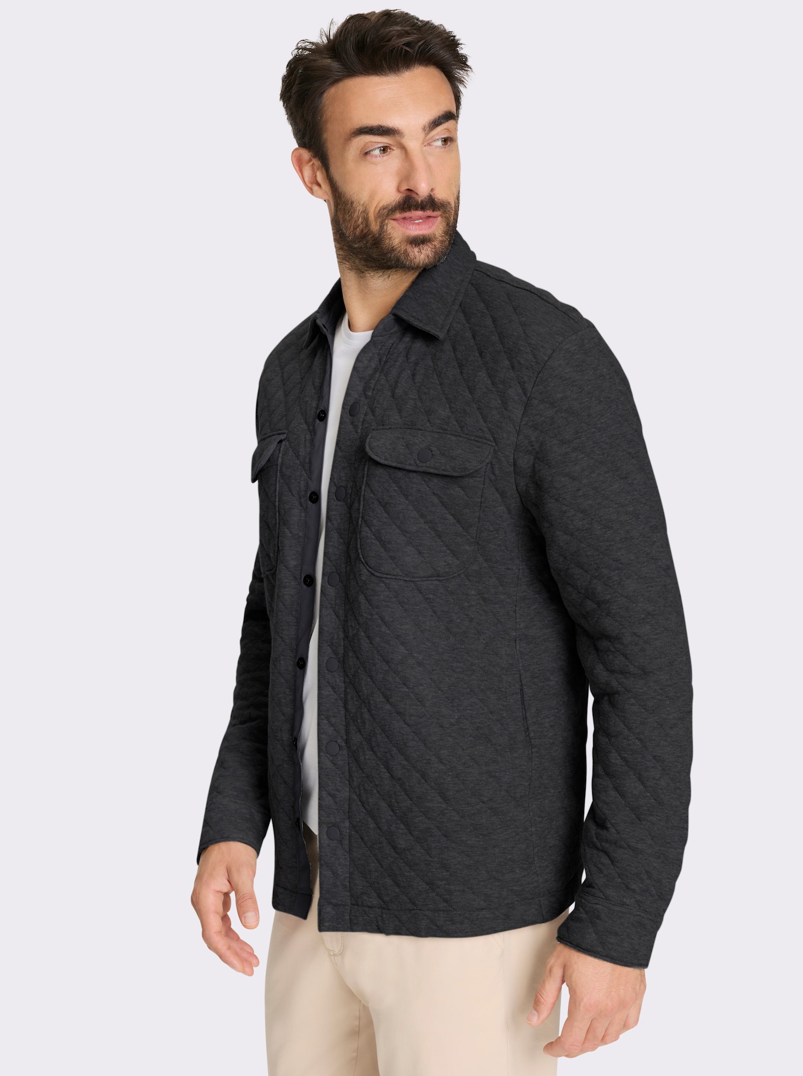 Marco Donati Jacke für die Übergangszeit, leicht wattiert - graphit-meliert