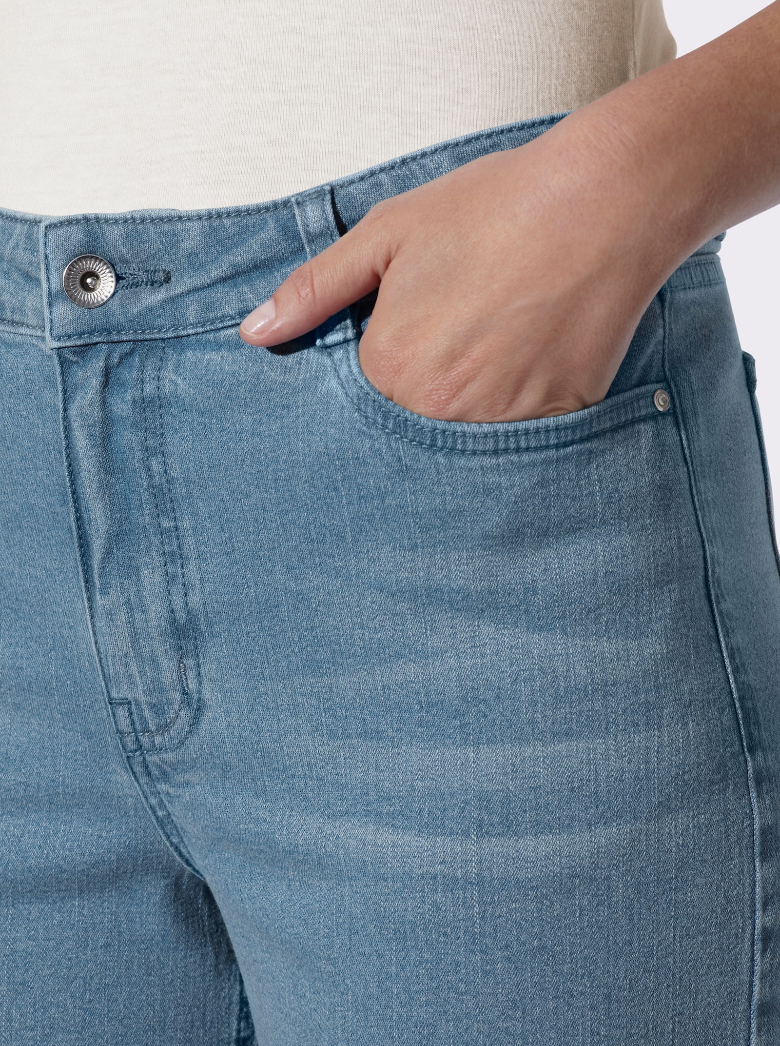 heine Jeansbermudas mit weitem Bein - blue-bleached