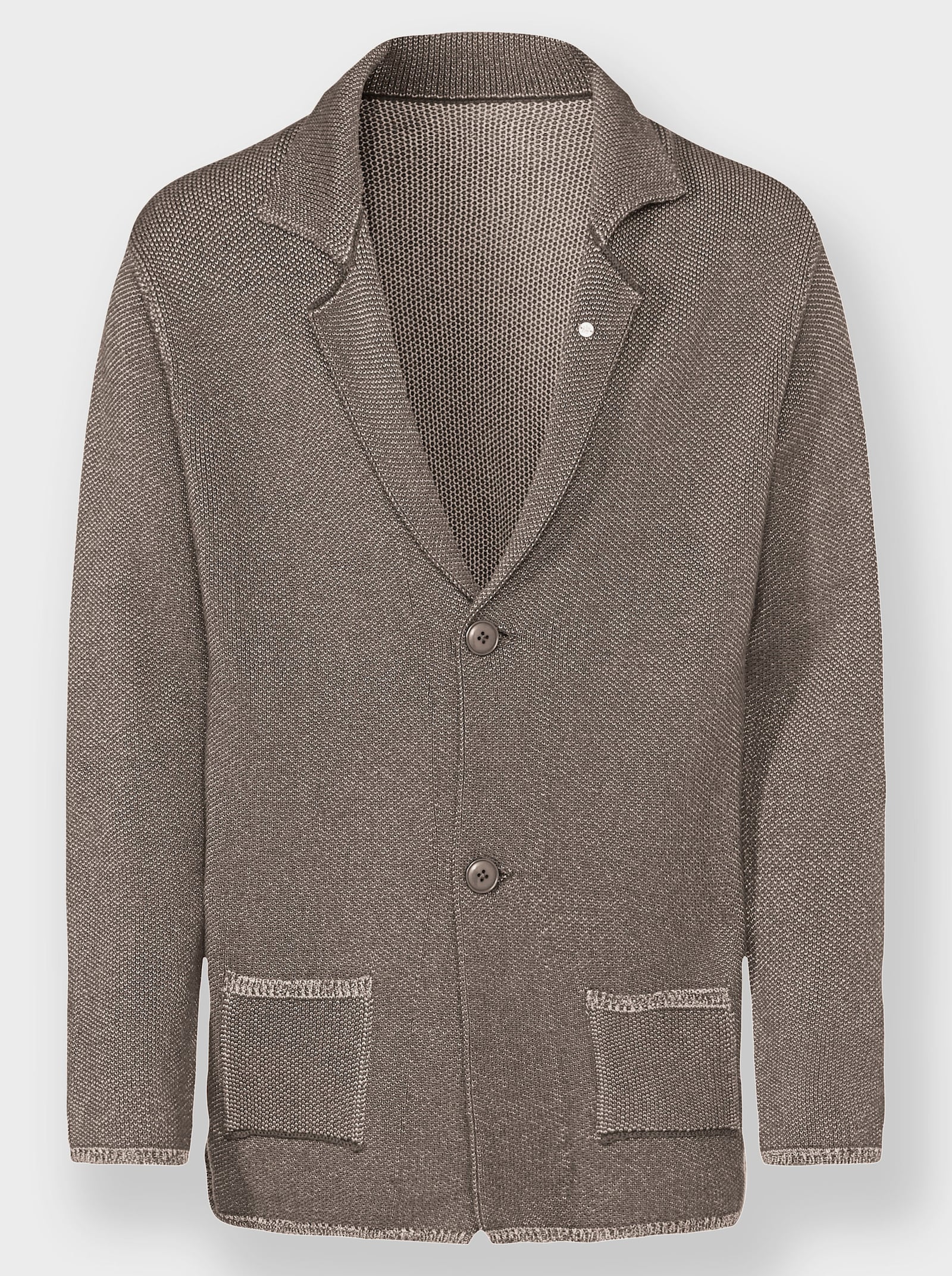Marco Donati Cardigan mit Reverskragen - taupe-meliert
