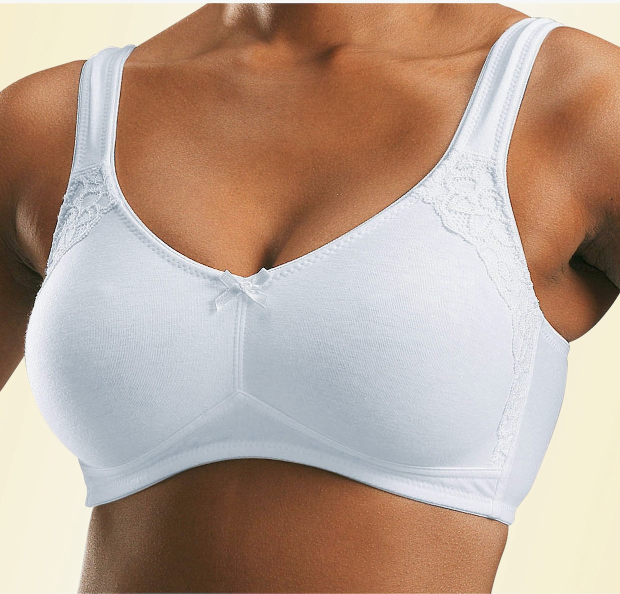 petite fleur Soutien-gorge doux - parme + blanc