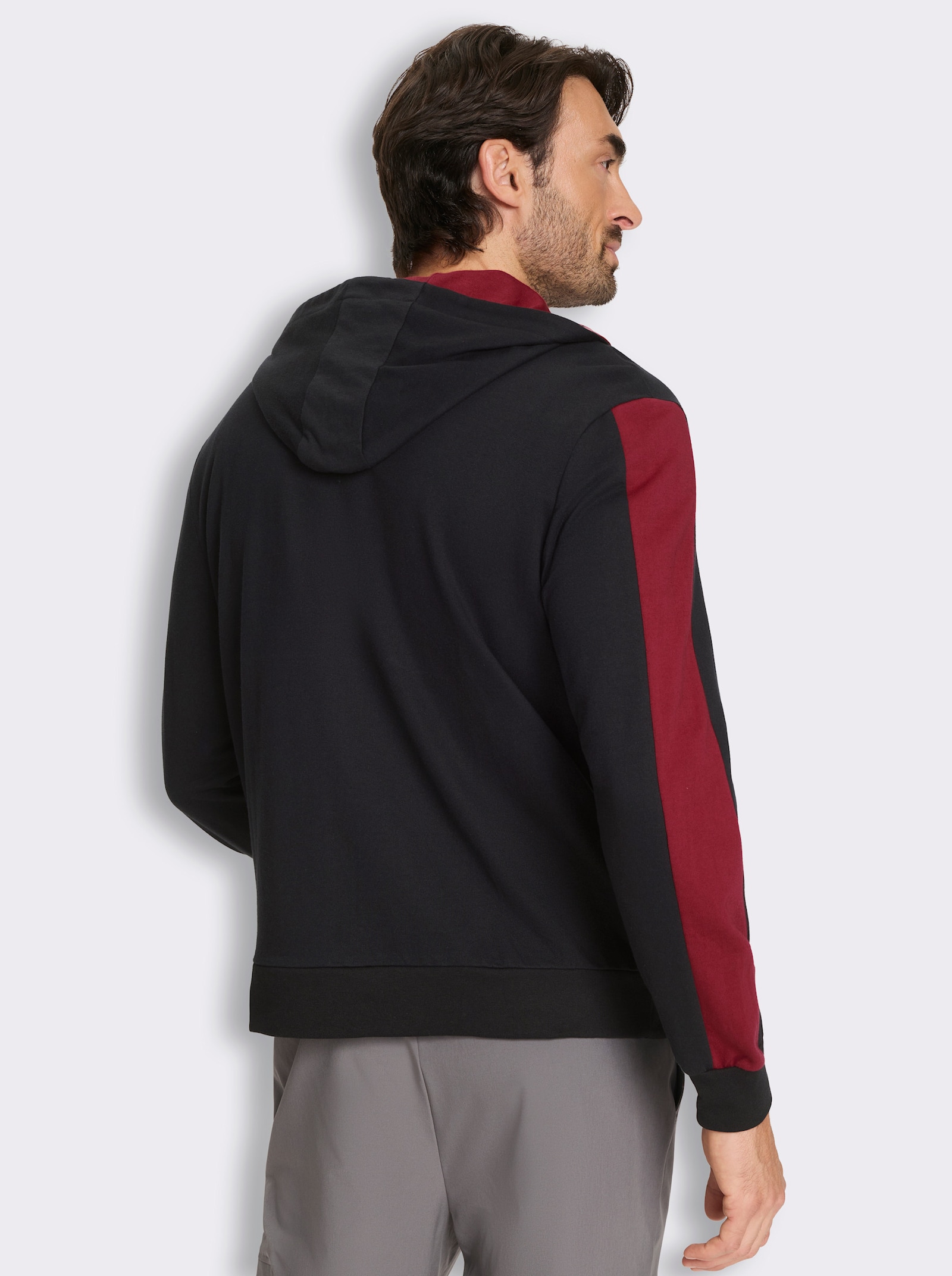 Catamaran Sports Sweatjacke mit Kapuze - schwarz-kirsche