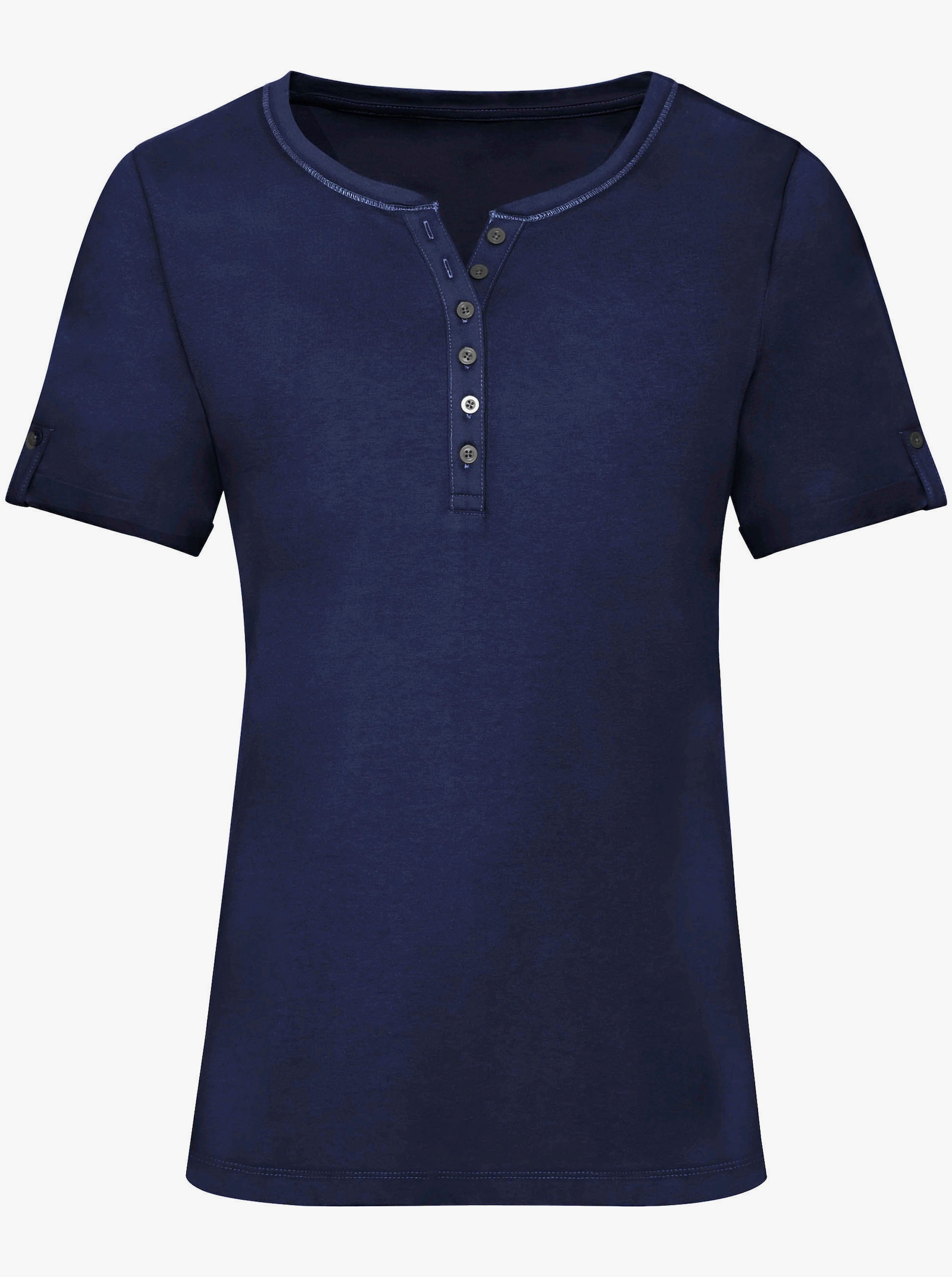 Tričko s krátkým rukávem a pevnou manžetou - námořnická modrá