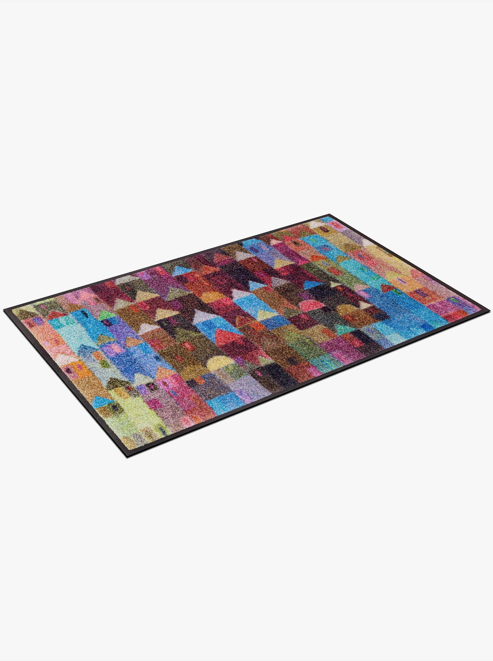 wash+dry by Kleen-Tex Fußmatte - bordeaux-blaugrün-bedruckt