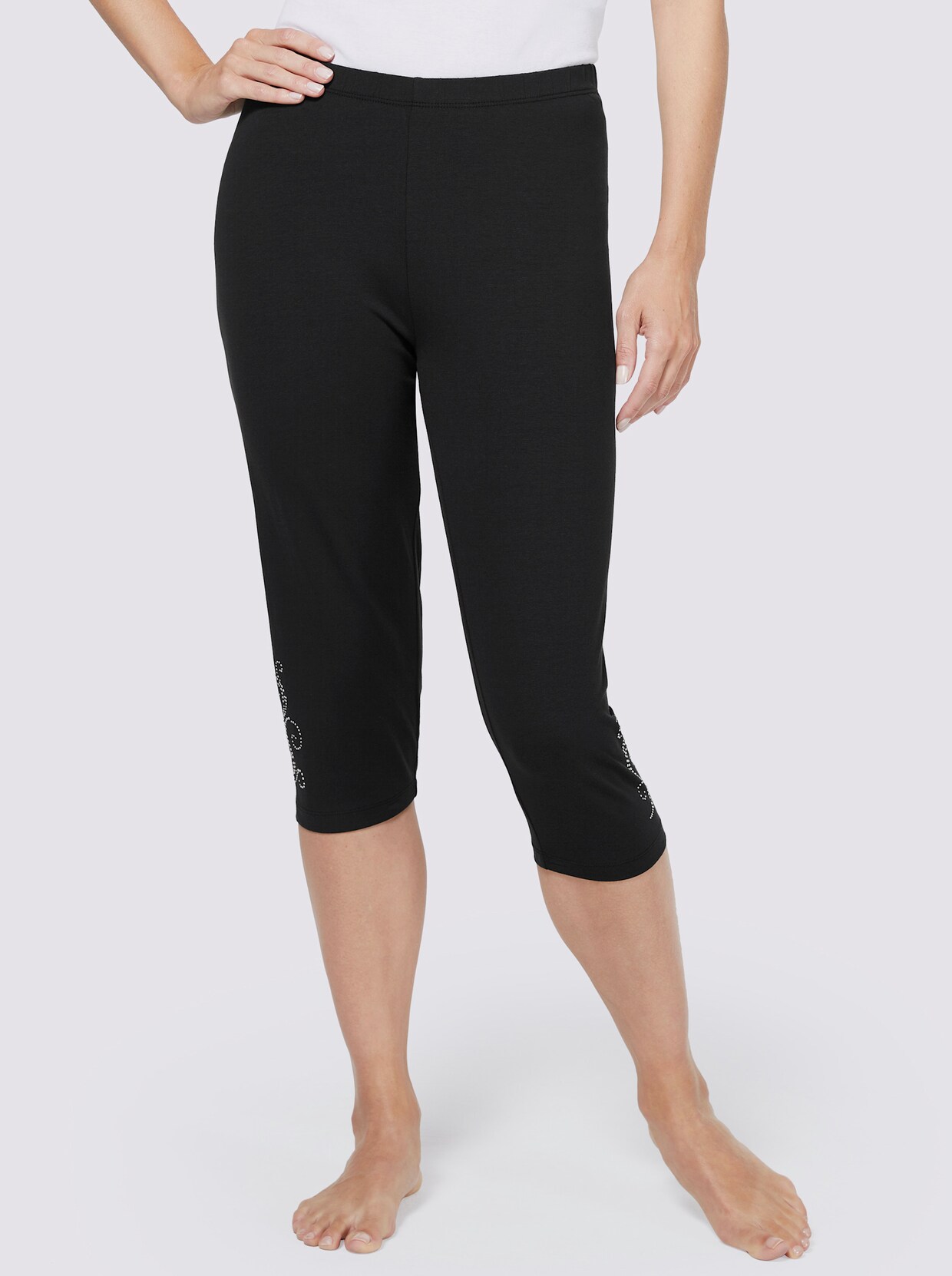feel good Legging court - noir + blanc