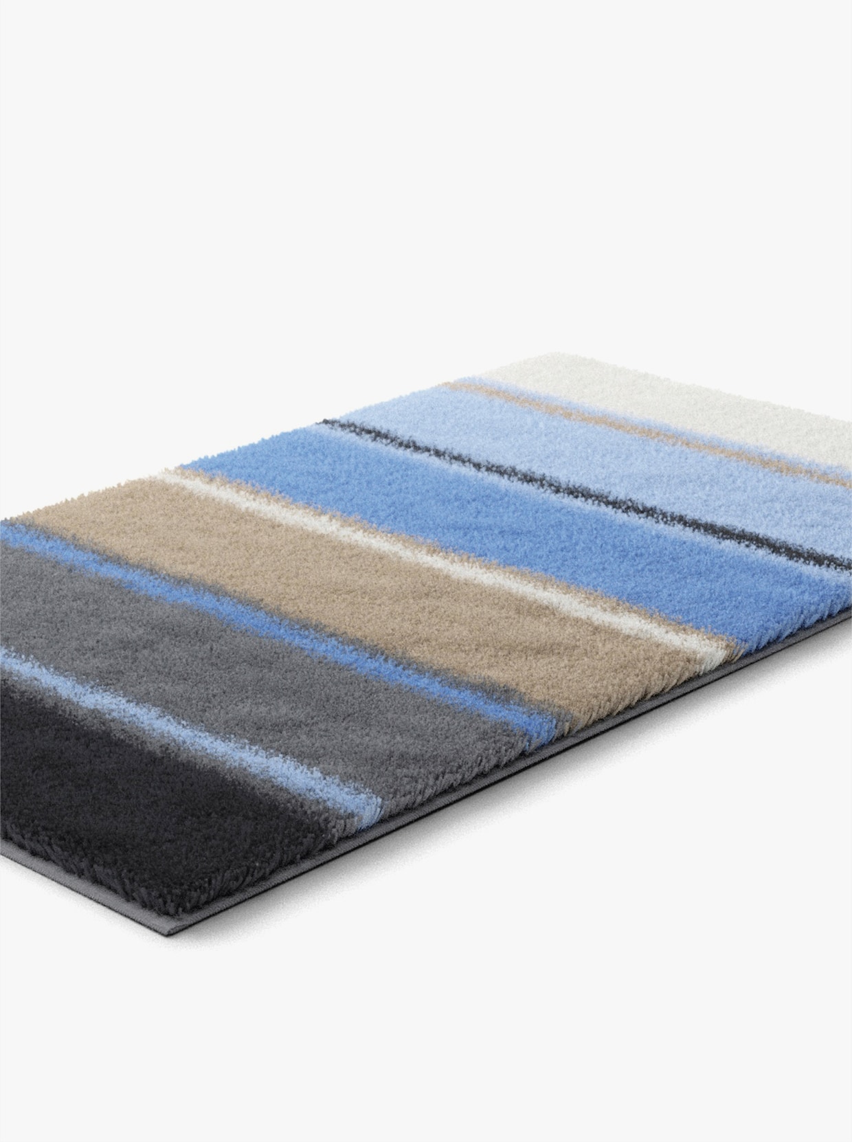 Grund Badematte - blau-taupe