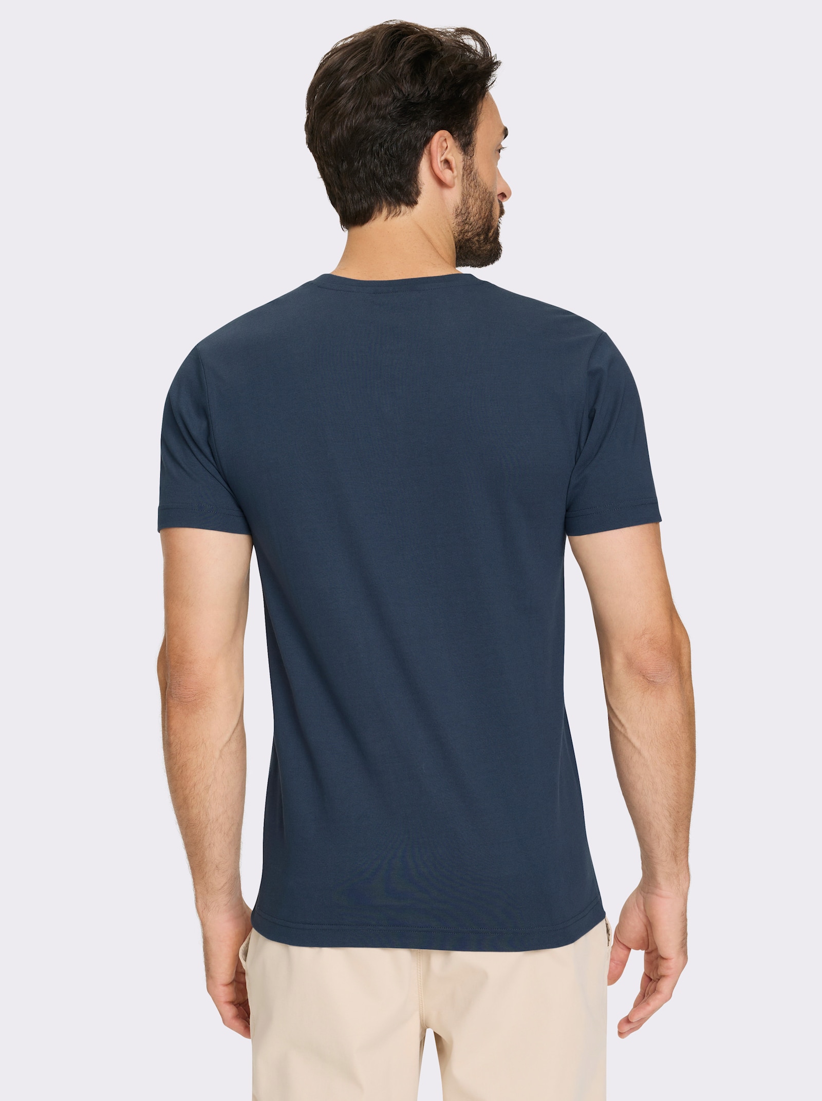 Catamaran Kurzarmshirt mit Henley-Ausschnitt - dunkelblau
