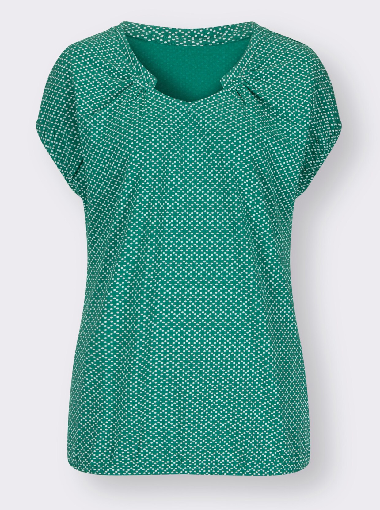 Tričko s krátkým rukávem - smaragdová-bílá-potisk