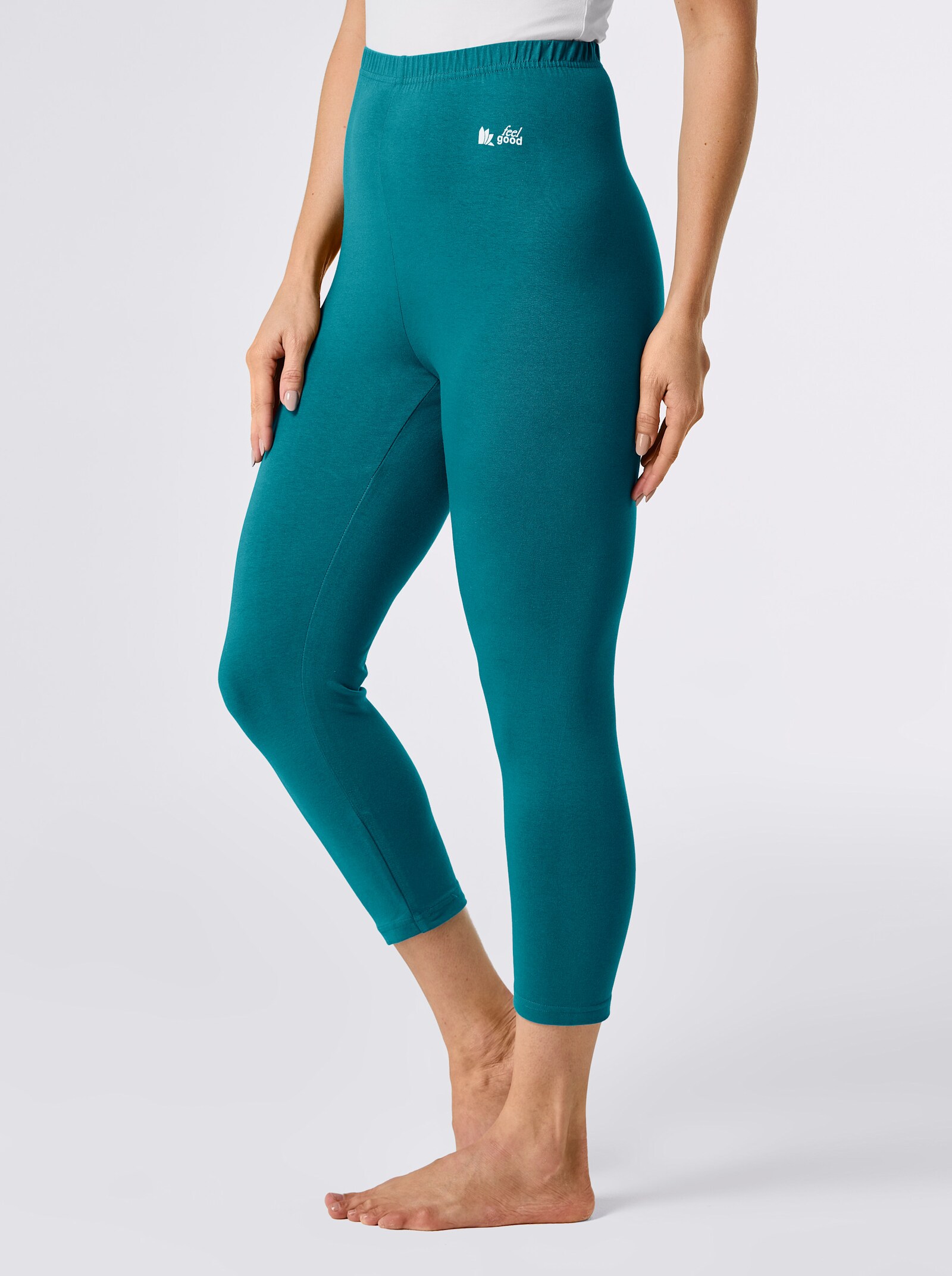 feel good Leggings 3/4-lang - aquapetrol