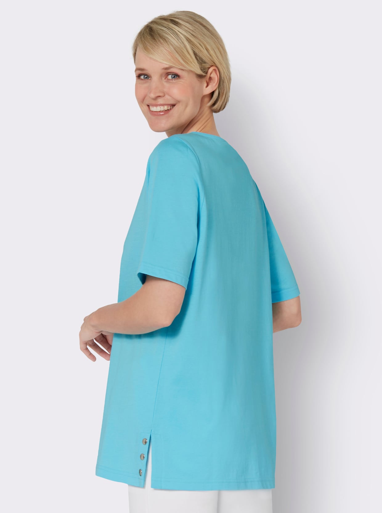 Shirt met korte mouwen - aqua