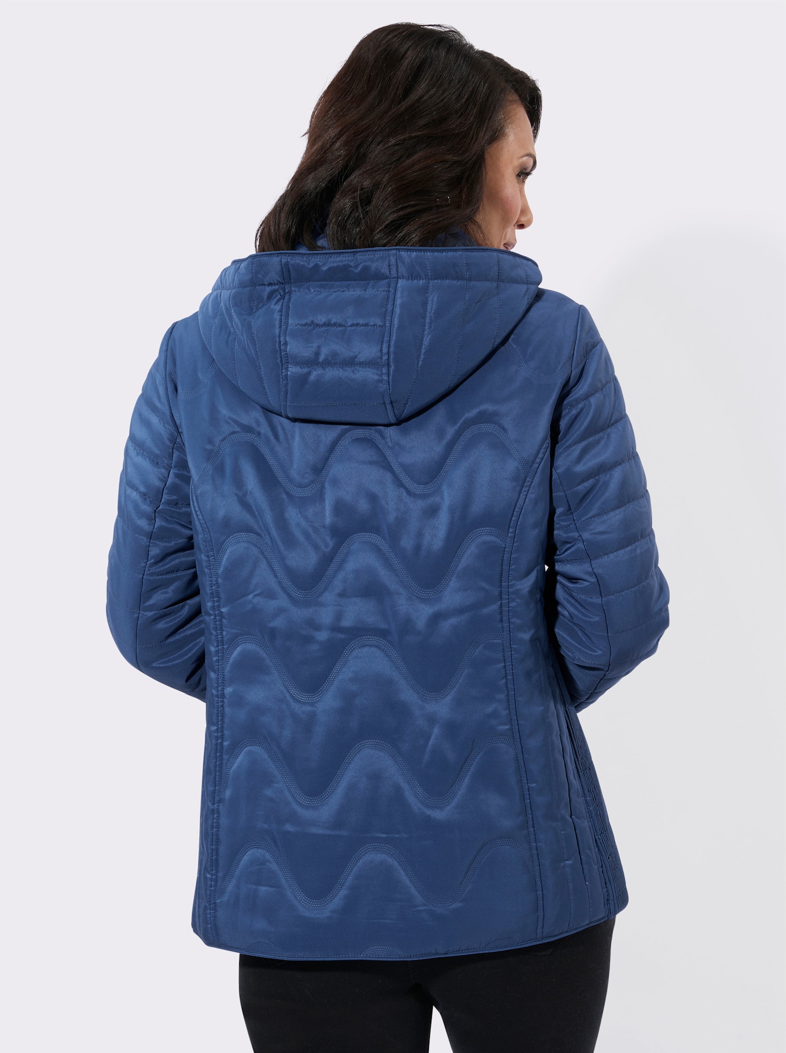 Steppjacke mit Windstopper - jeansblau