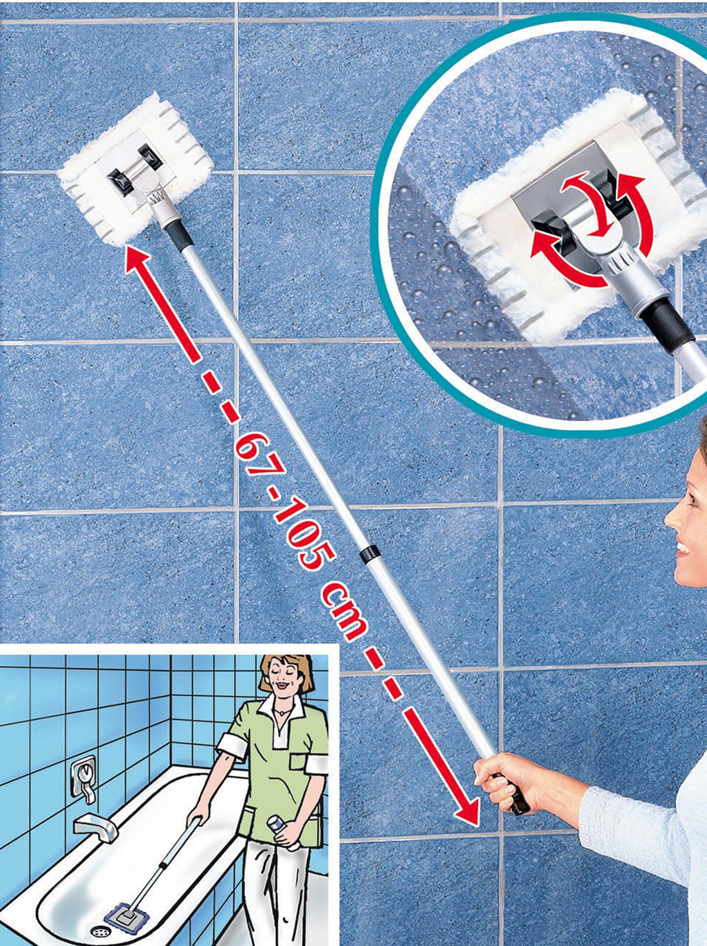 Bad- und Fliesenwischer - Silber