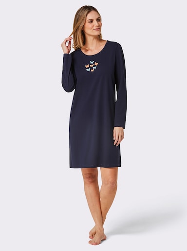 wäschepur Sleepshirts mit platziertem Druck - aqua + marine