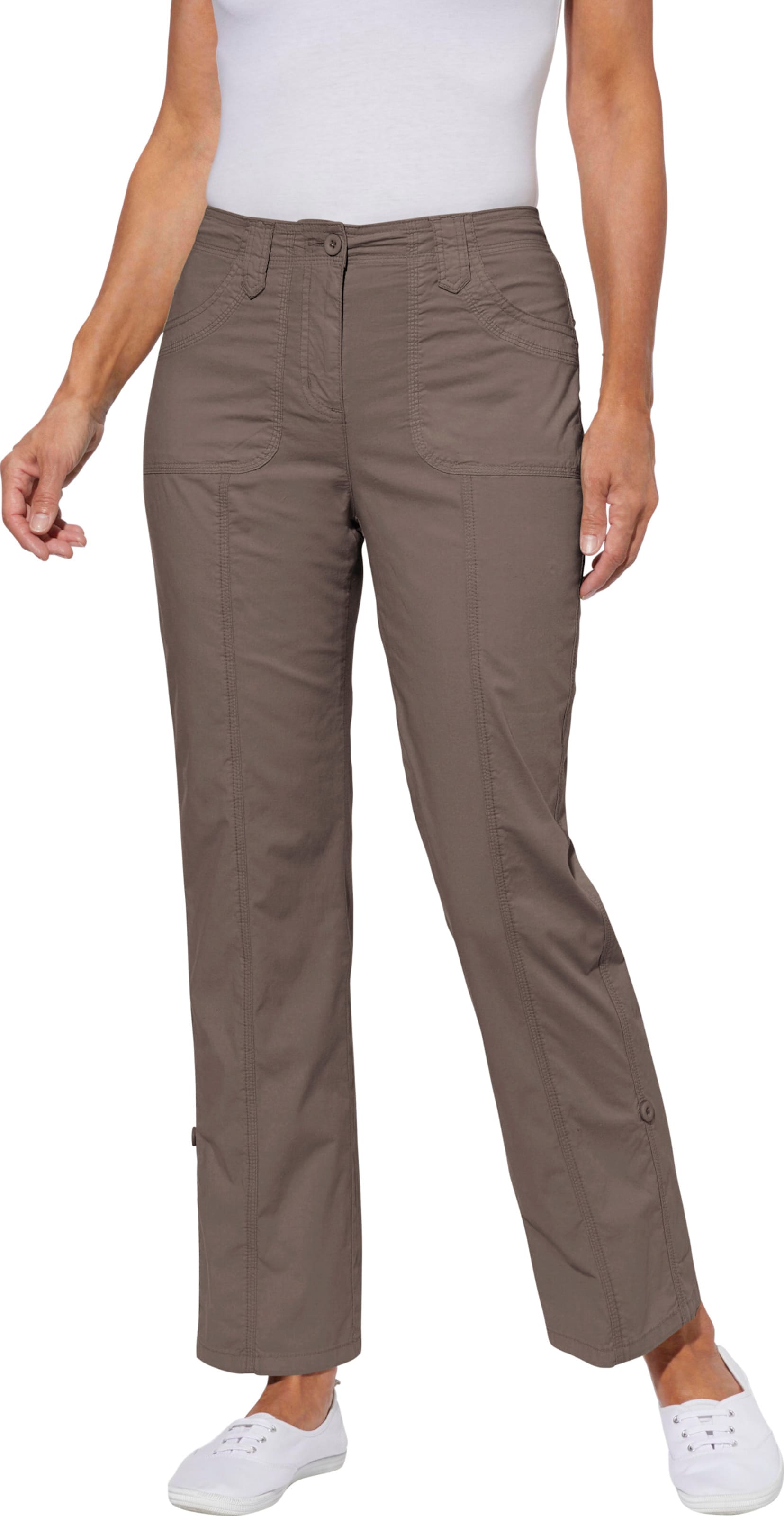 Your Look... for less! Dames Broek donkertaupe Maat